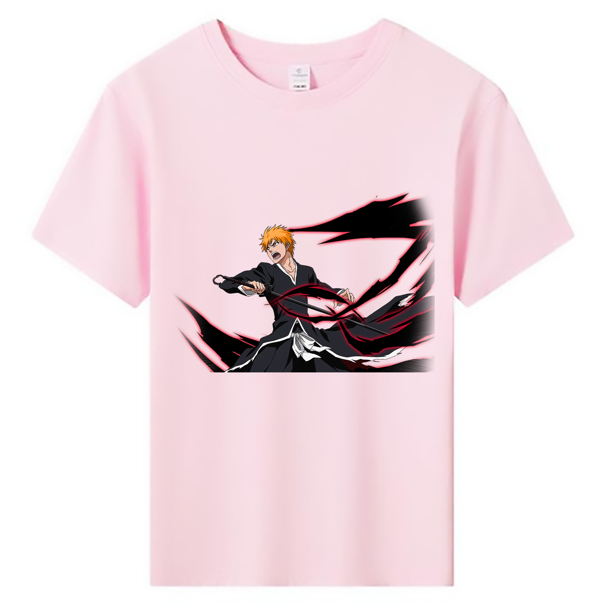 （画像用） ブリーチ 黒崎一護（くろさき いちご）BLEACH Kurosaki Ichigo 綿100％キッズTシャツ（フロントプリント）