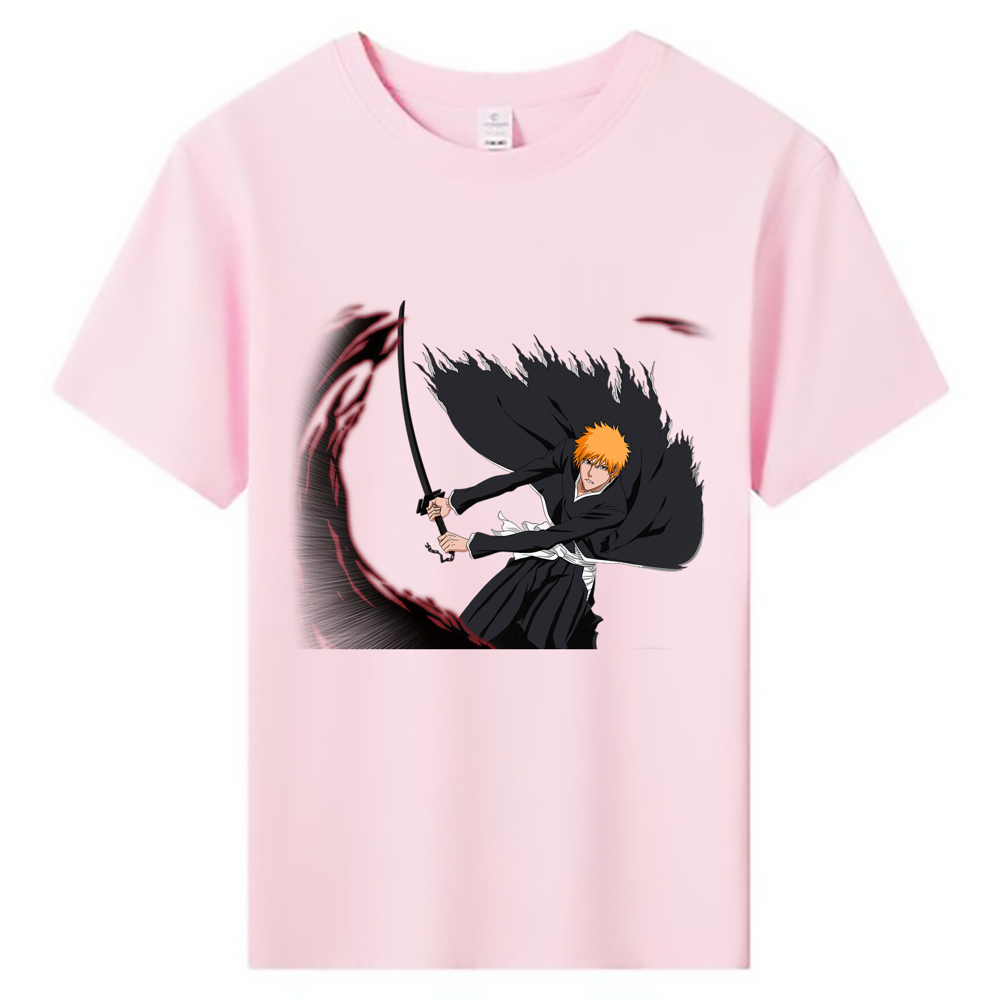 （画像用） ブリーチ 黒崎一護（くろさき いちご）BLEACH Kurosaki Ichigo 綿100％キッズTシャツ（フロントプリント）