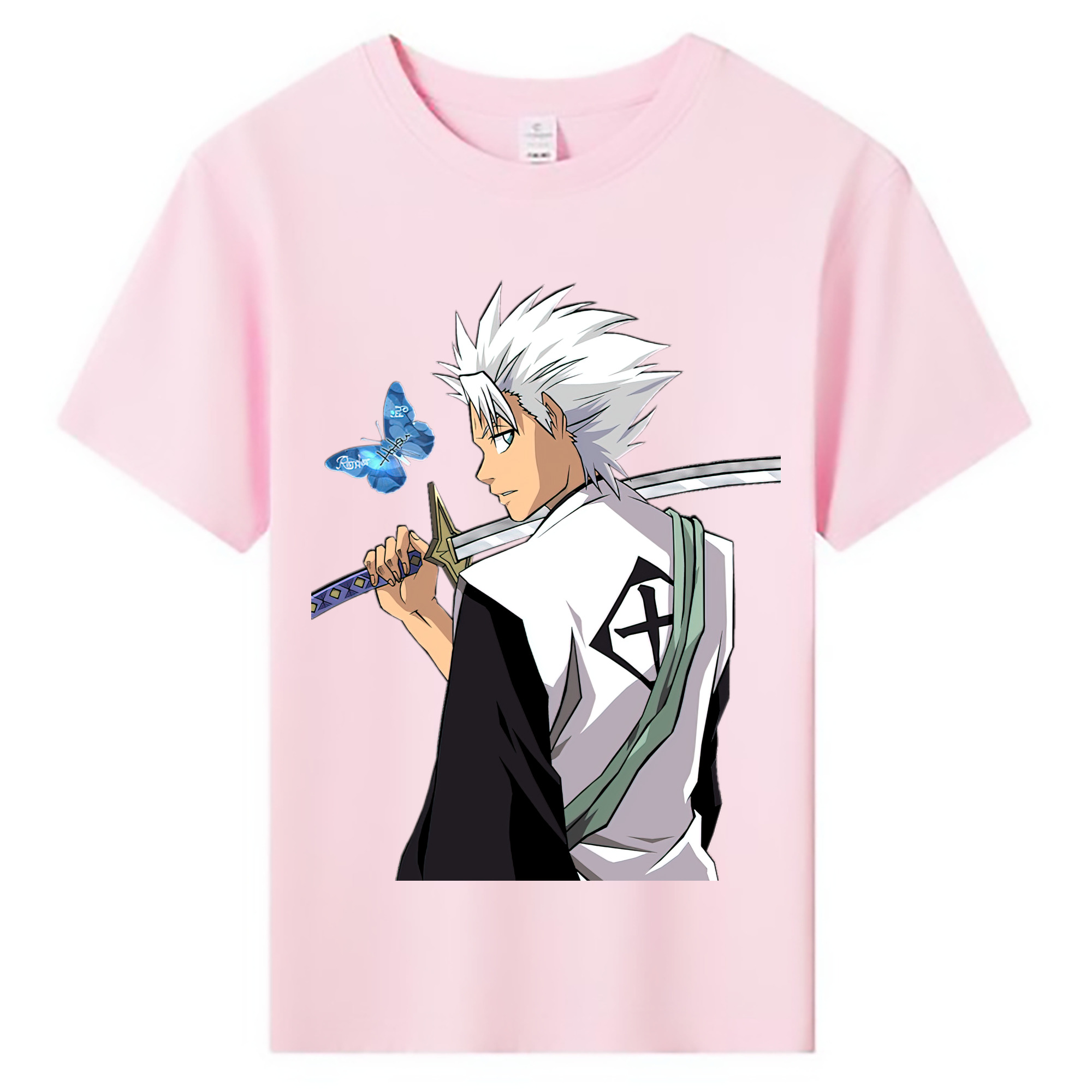 （画像用） ブリーチ 日番谷冬獅郎（ひつがや とうしろう） BLEACH Hitsugaya Toushirou 綿100％キッズTシャツ（フロントプリント）