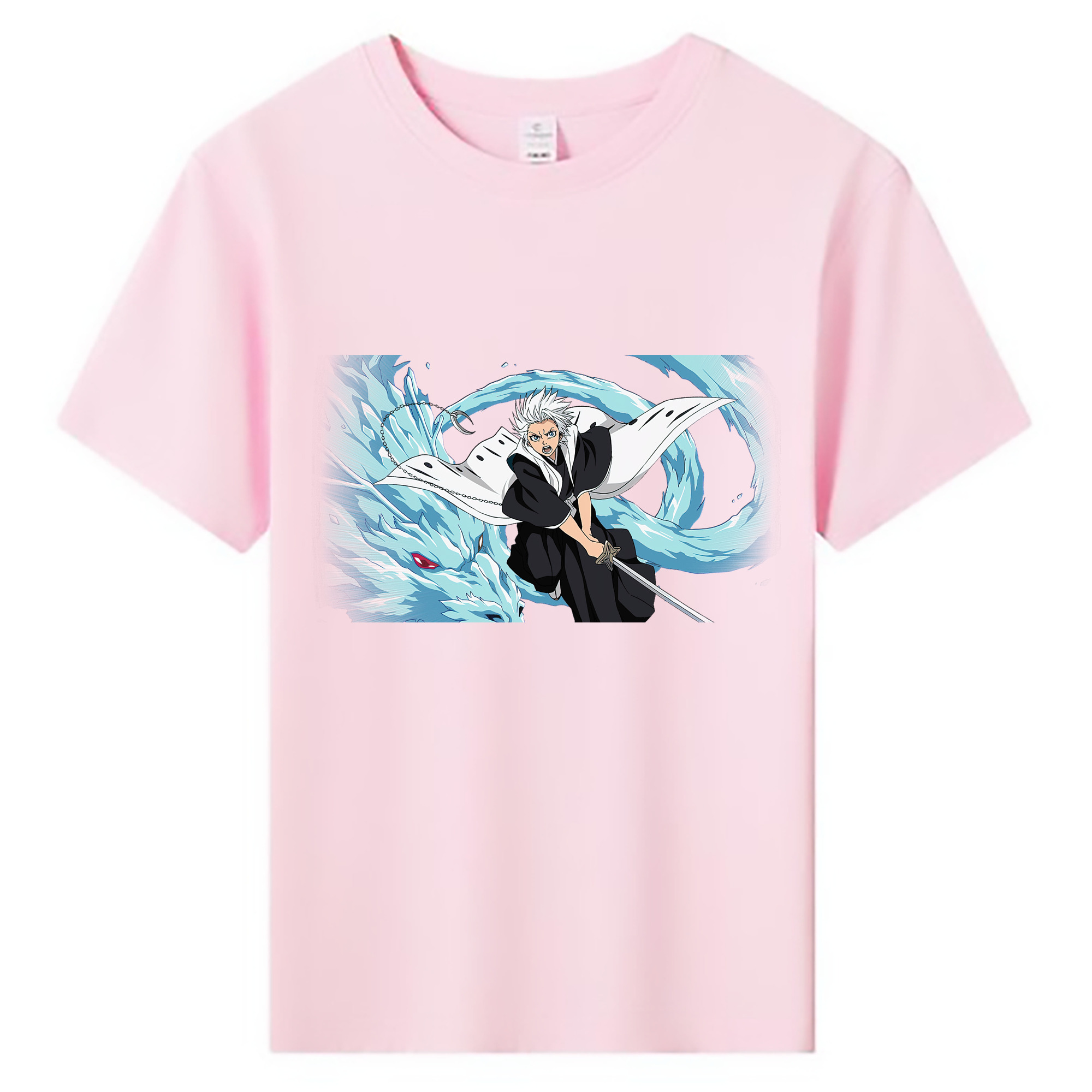 （画像用） ブリーチ 日番谷冬獅郎（ひつがや とうしろう） BLEACH Hitsugaya Toushirou 綿100％キッズTシャツ（フロントプリント）