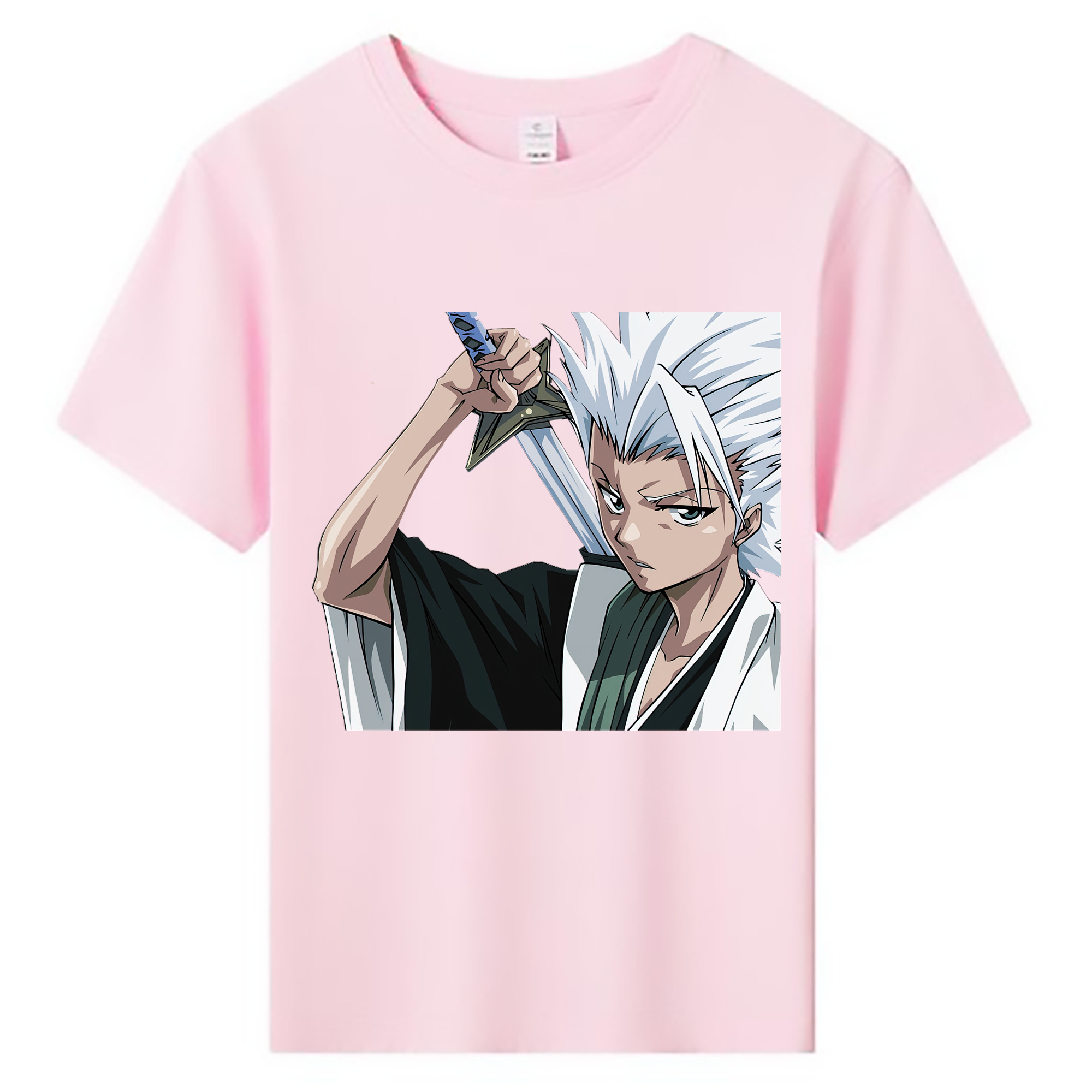 （画像用） ブリーチ 日番谷冬獅郎（ひつがや とうしろう） BLEACH Hitsugaya Toushirou 綿100％キッズTシャツ（フロントプリント）