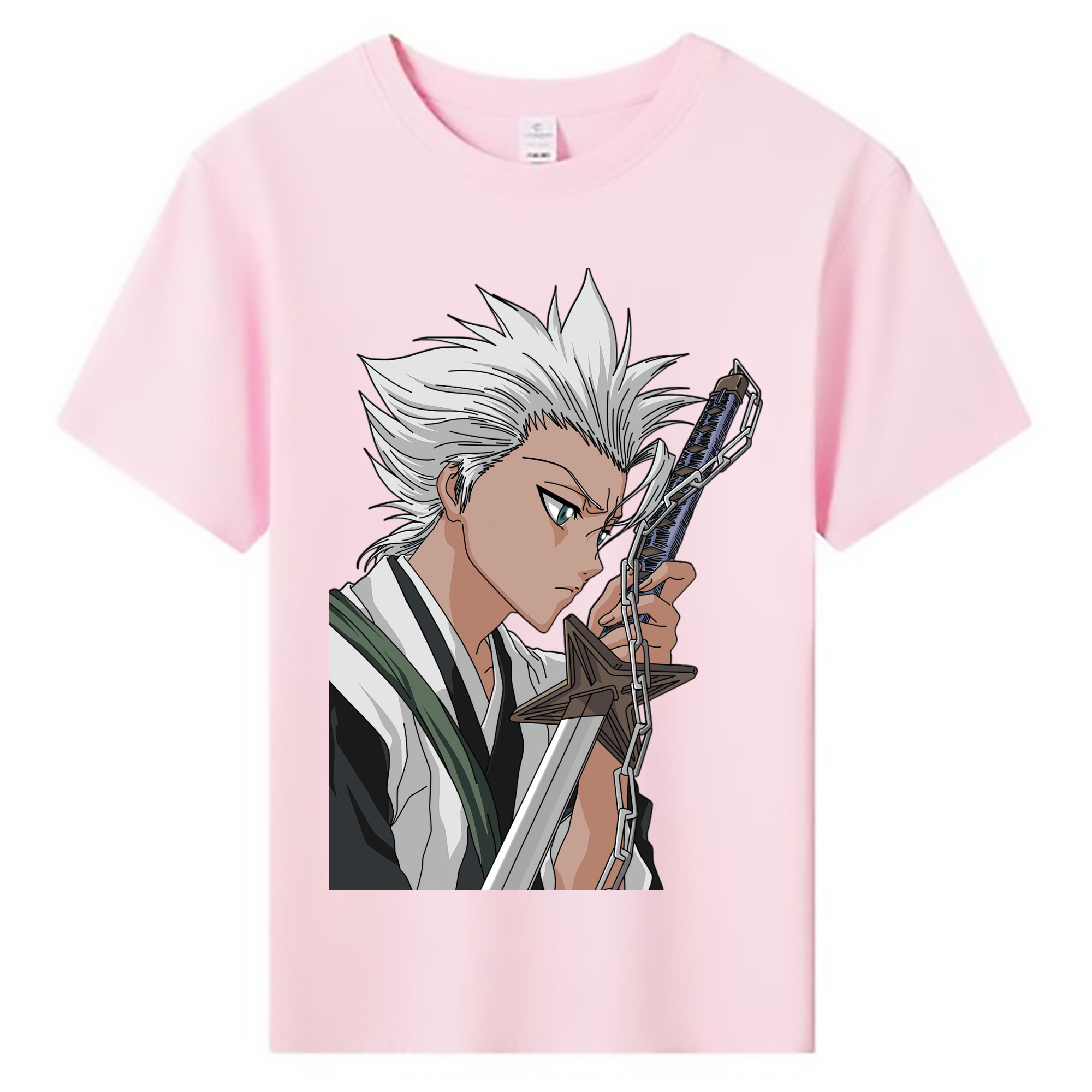 （画像用） ブリーチ 日番谷冬獅郎（ひつがや とうしろう） BLEACH Hitsugaya Toushirou 綿100％キッズTシャツ（フロントプリント）