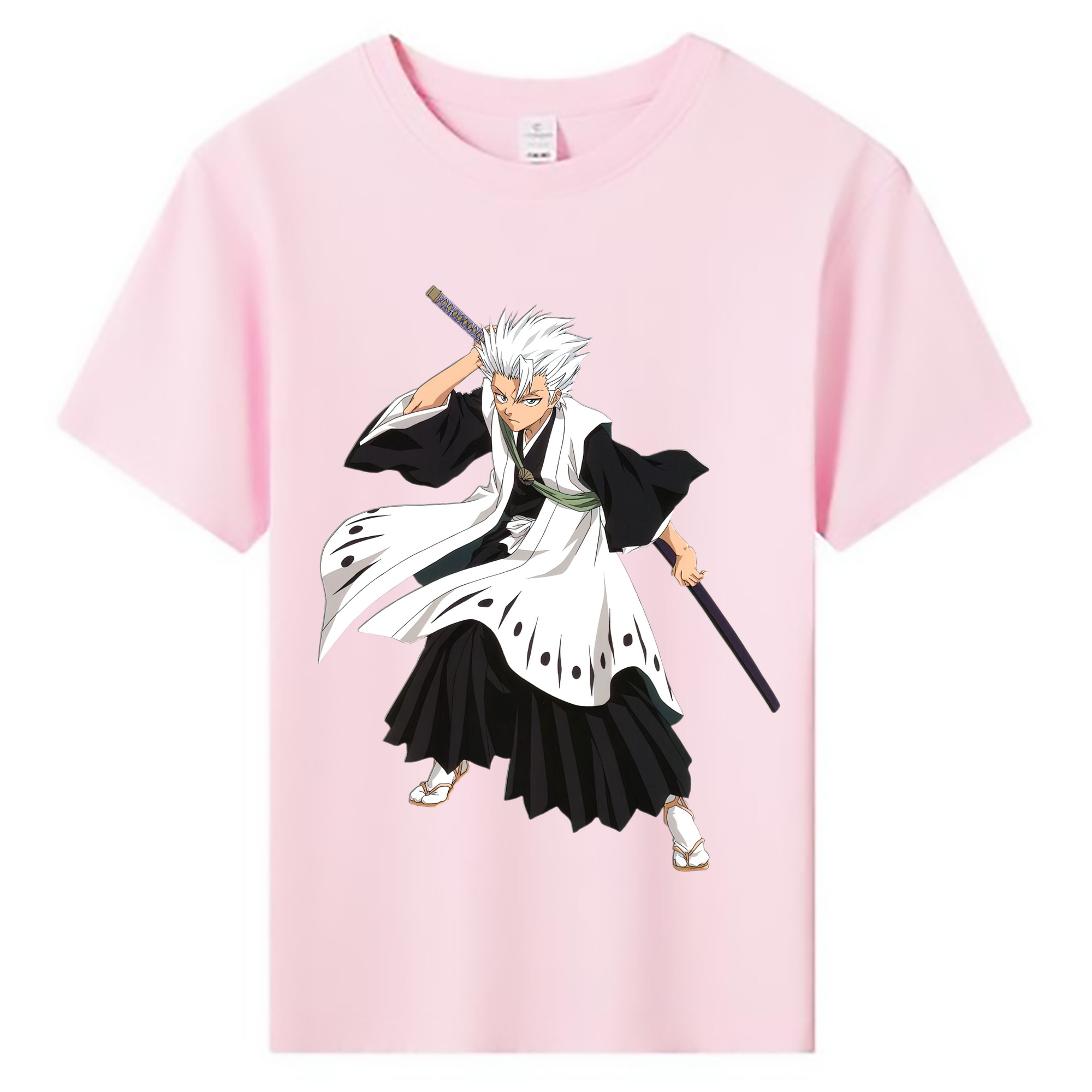（画像用） ブリーチ 日番谷冬獅郎（ひつがや とうしろう） BLEACH Hitsugaya Toushirou 綿100％キッズTシャツ（フロントプリント）