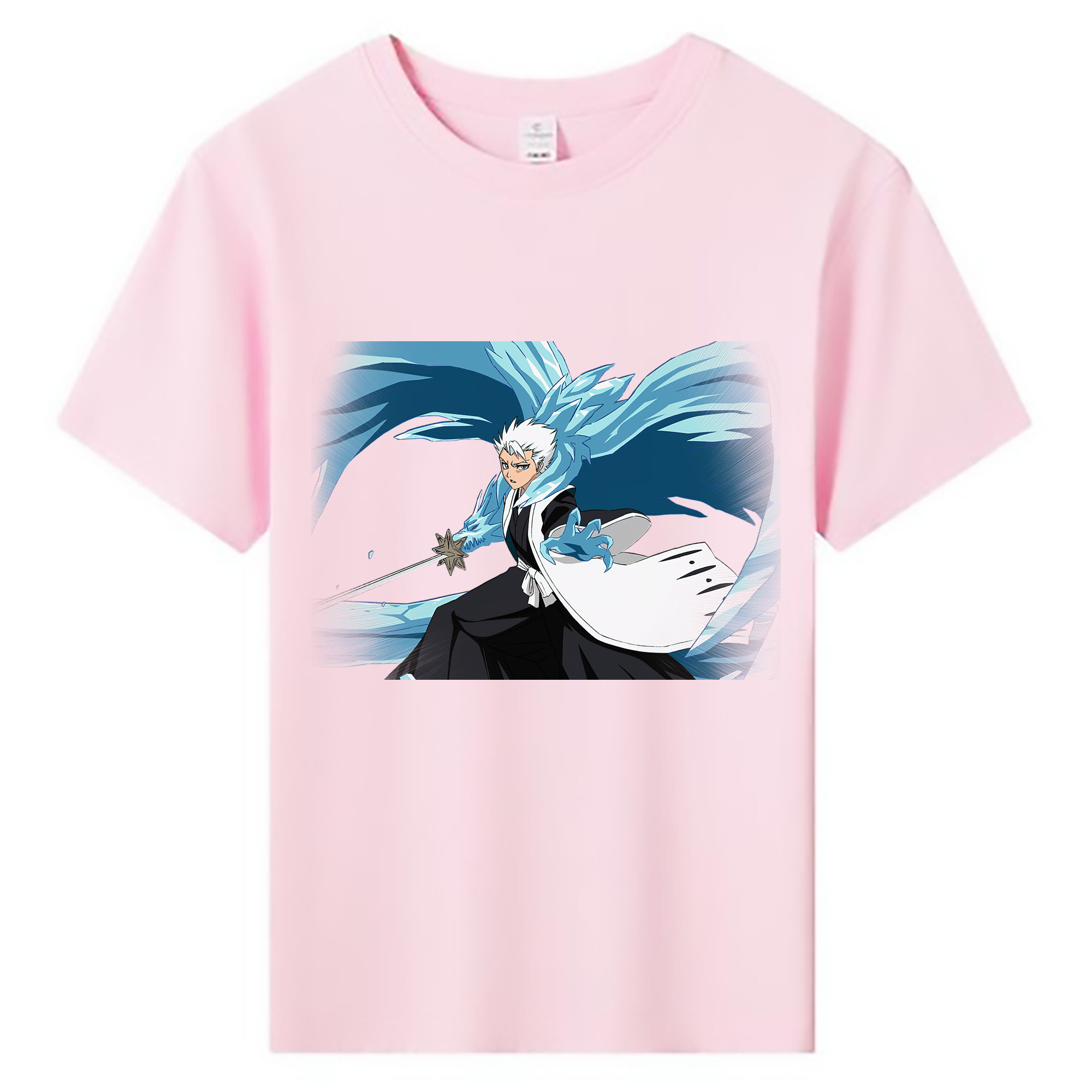 （画像用） ブリーチ 日番谷冬獅郎（ひつがや とうしろう） BLEACH Hitsugaya Toushirou 綿100％キッズTシャツ（フロントプリント）