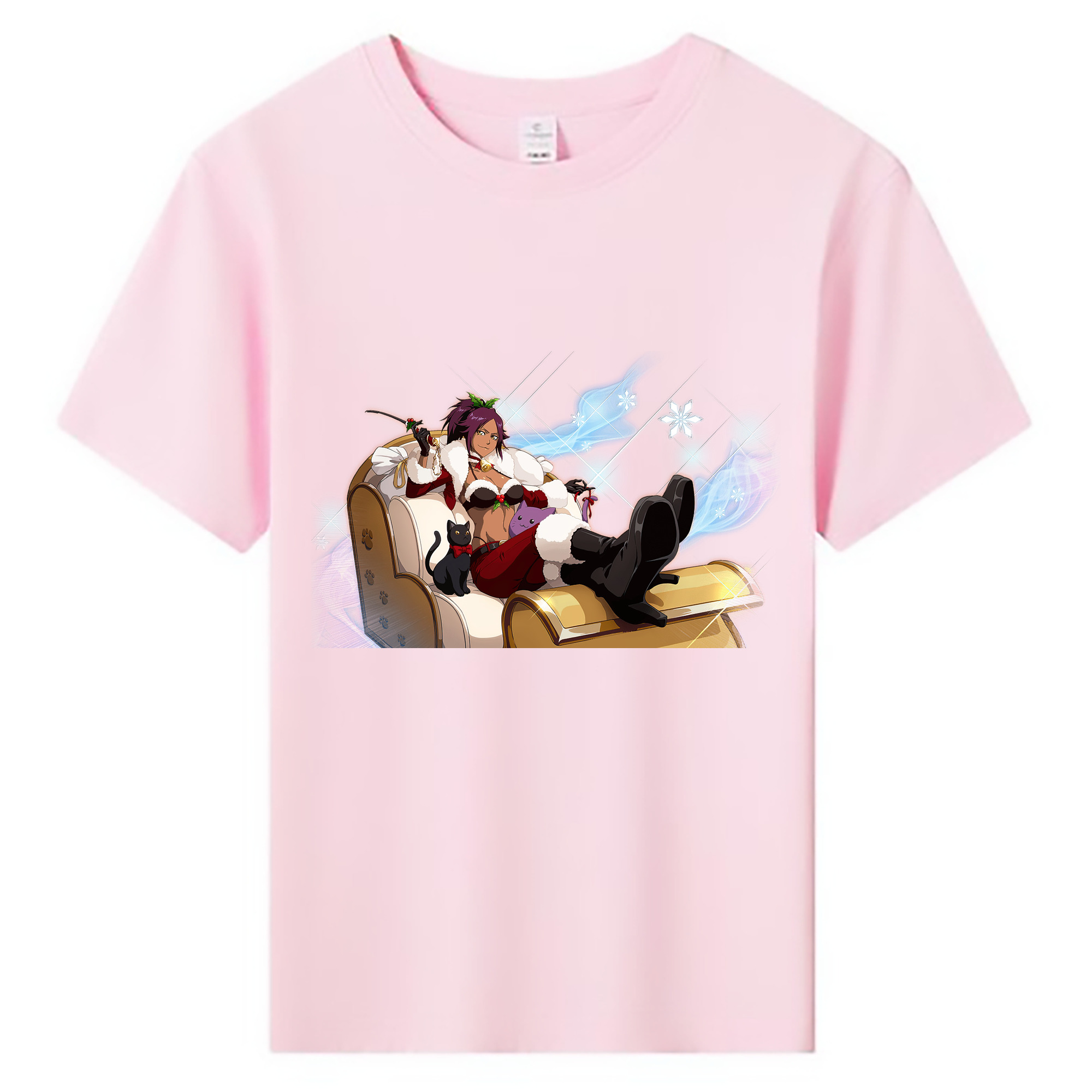 （画像用） ブリーチ 四楓院 夜一（しほういん よるいち） BLEACH Shihouin Yoruichi 綿100％キッズTシャツ（フロントプリント）
