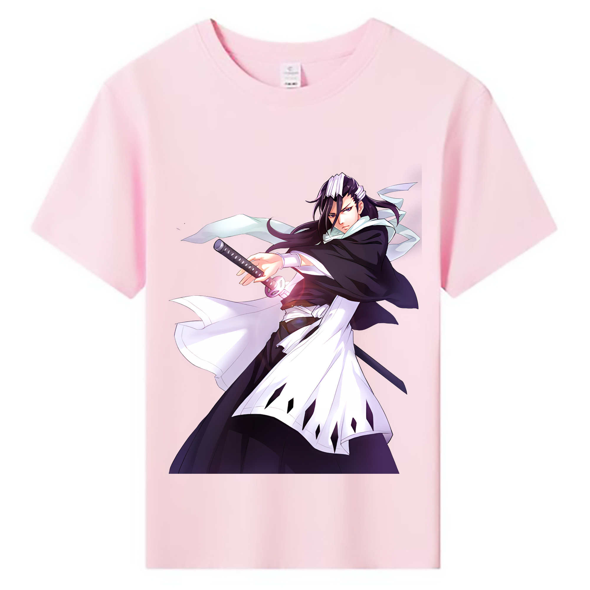 （画像用） ブリーチ くちき びゃくや BLEACH Kuchiki Byakuya 綿100％キッズTシャツ（フロントプリント）