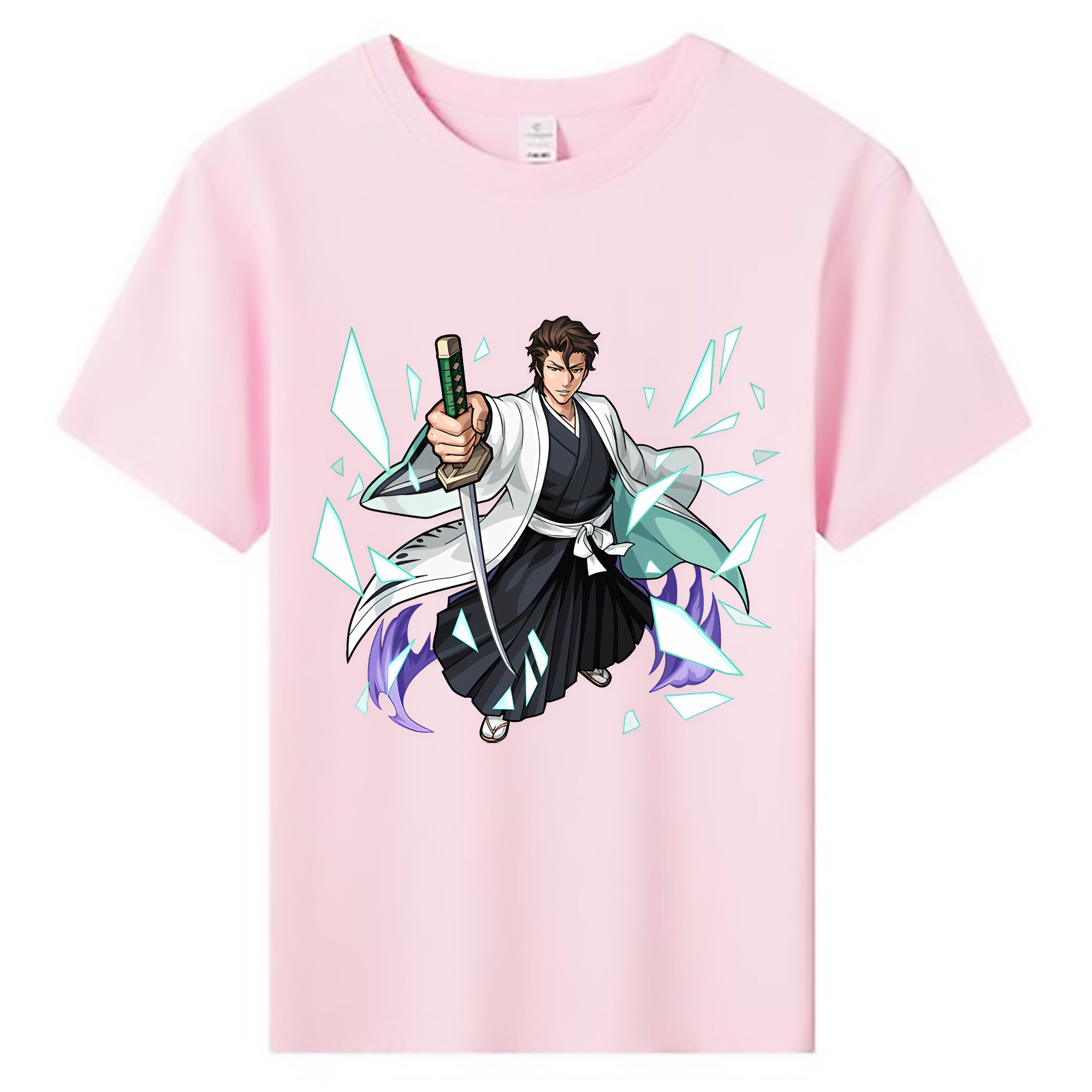 （画像用） ブリーチ 藍染 惣右介（あいぜん そうすけ） BLEACH Aizen Sousuke 綿100％キッズTシャツ（フロントプリント）