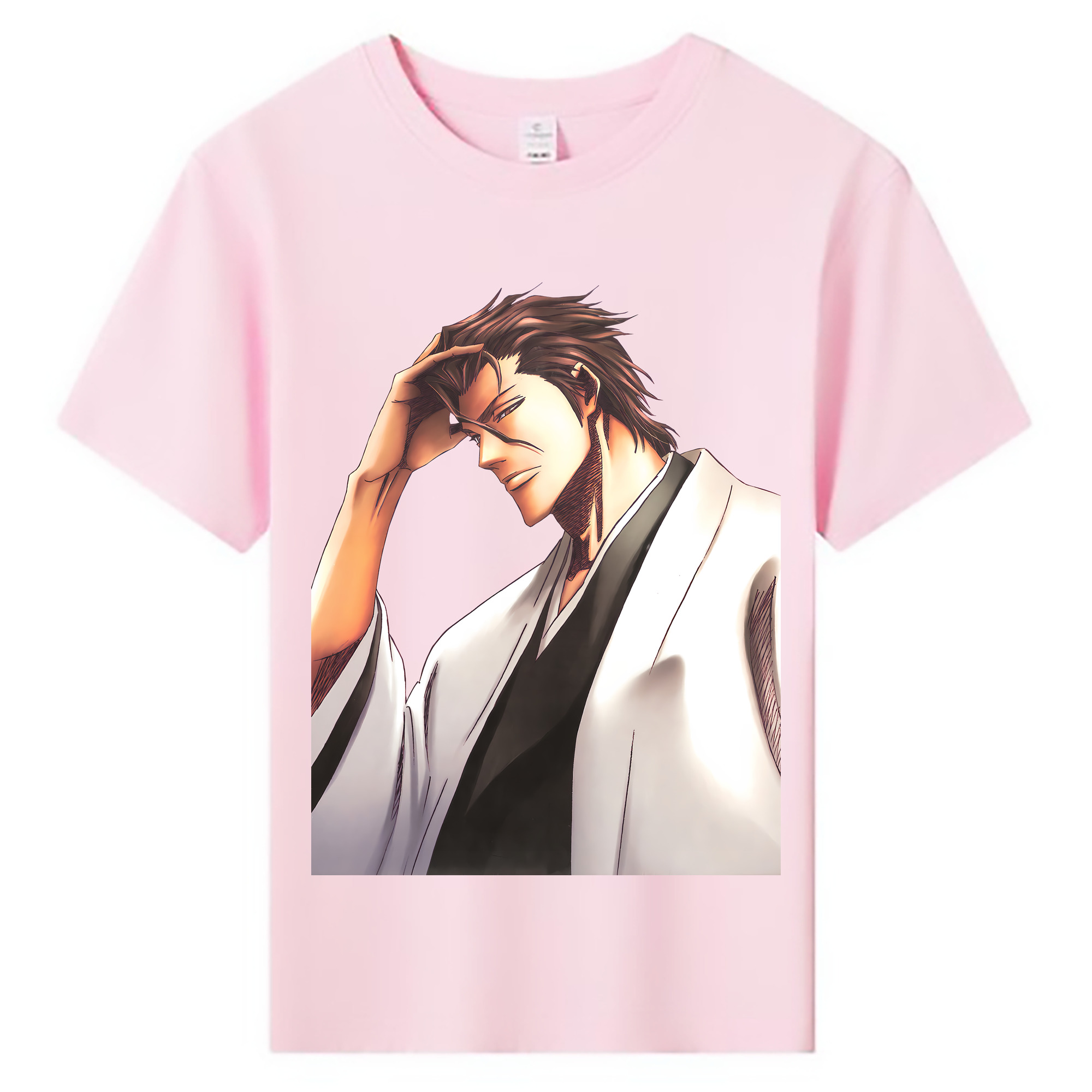 （画像用） ブリーチ 藍染 惣右介（あいぜん そうすけ） BLEACH Aizen Sousuke 綿100％キッズTシャツ（フロントプリント）