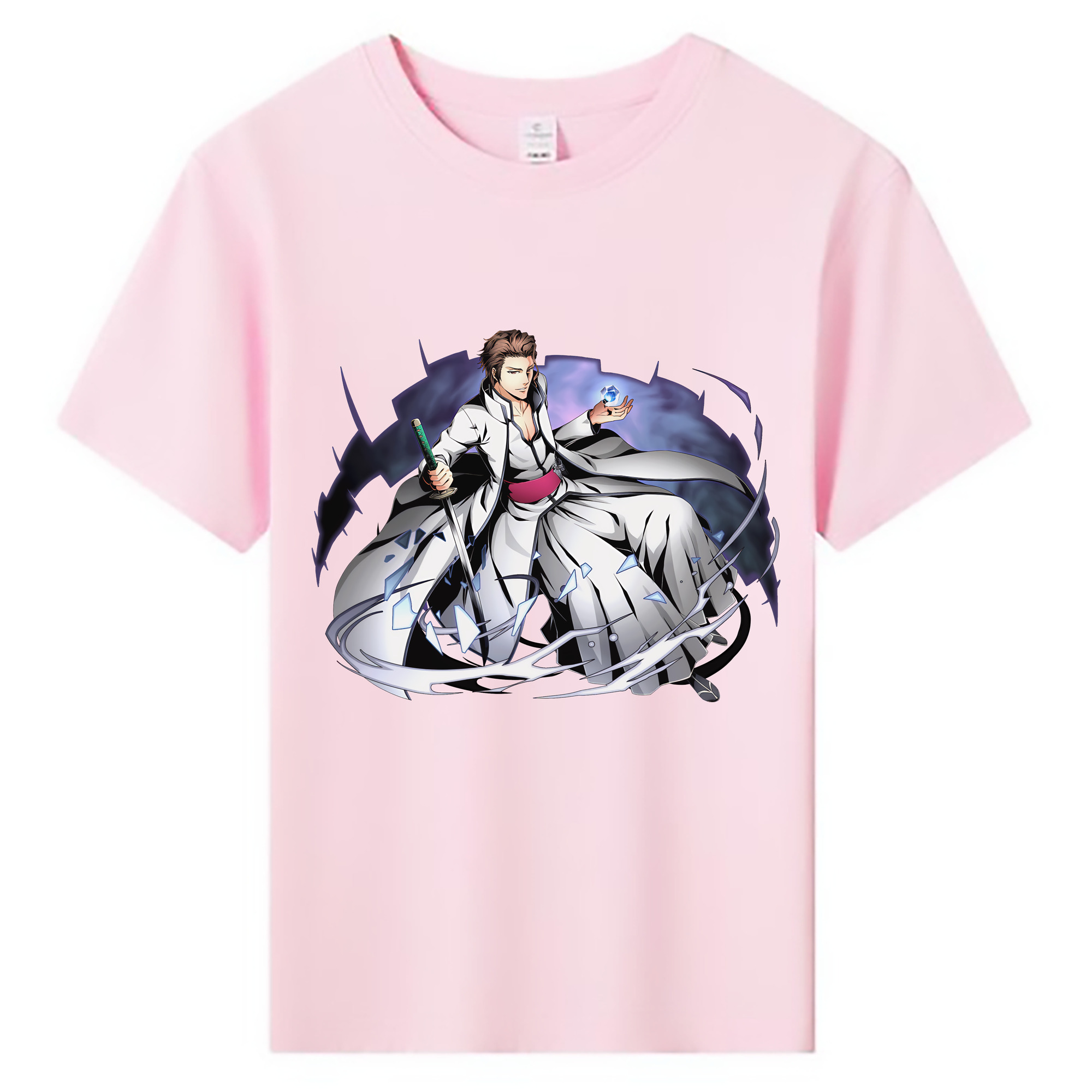 （画像用） ブリーチ 藍染 惣右介（あいぜん そうすけ） BLEACH Aizen Sousuke 綿100％キッズTシャツ（フロントプリント）