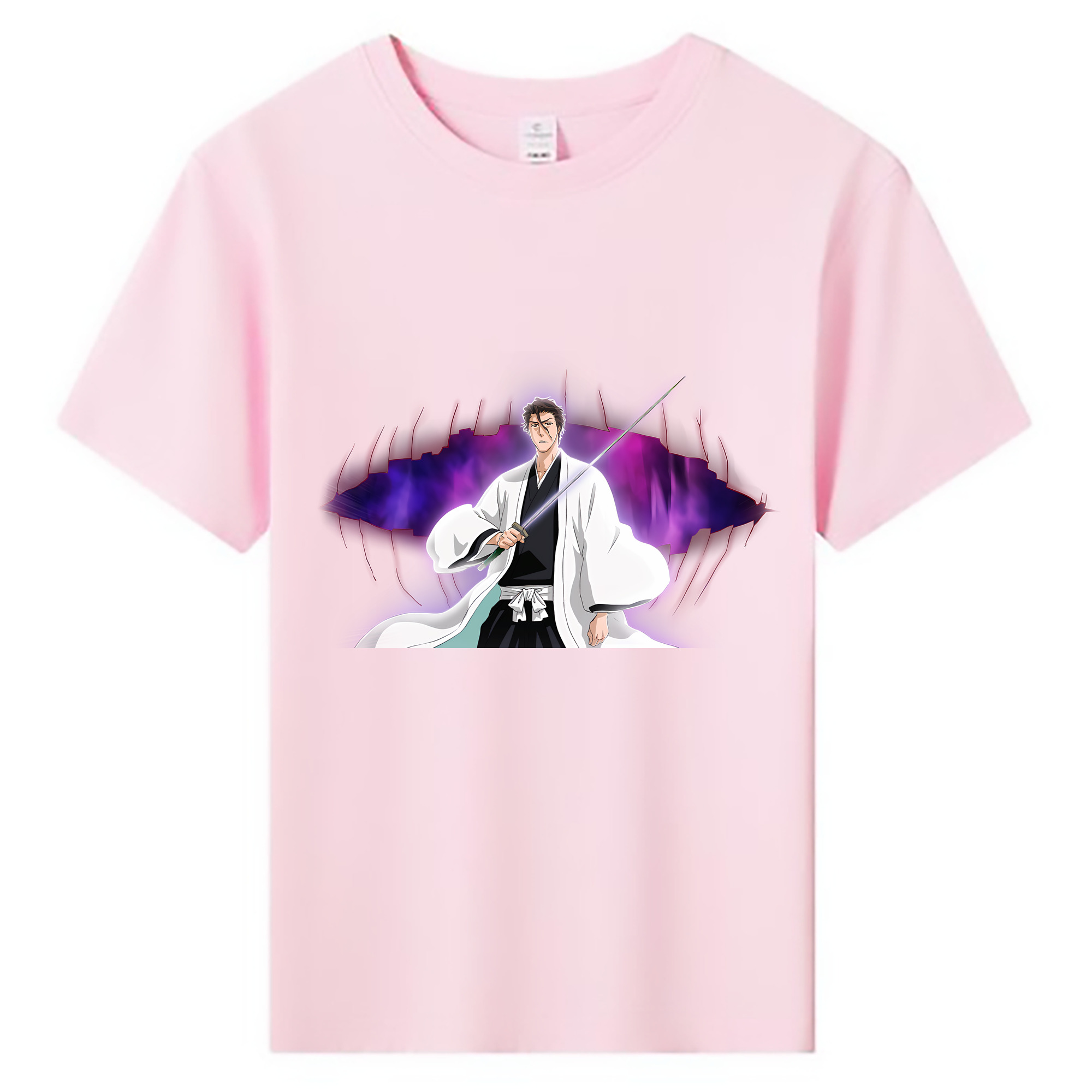 （画像用） ブリーチ 藍染 惣右介（あいぜん そうすけ） BLEACH Aizen Sousuke 綿100％キッズTシャツ（フロントプリント）