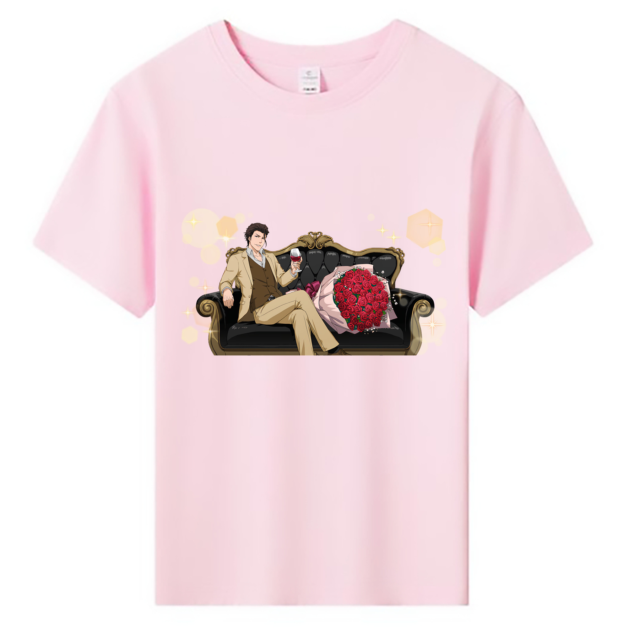 （画像用） ブリーチ 藍染 惣右介（あいぜん そうすけ） BLEACH Aizen Sousuke 綿100％キッズTシャツ（フロントプリント）