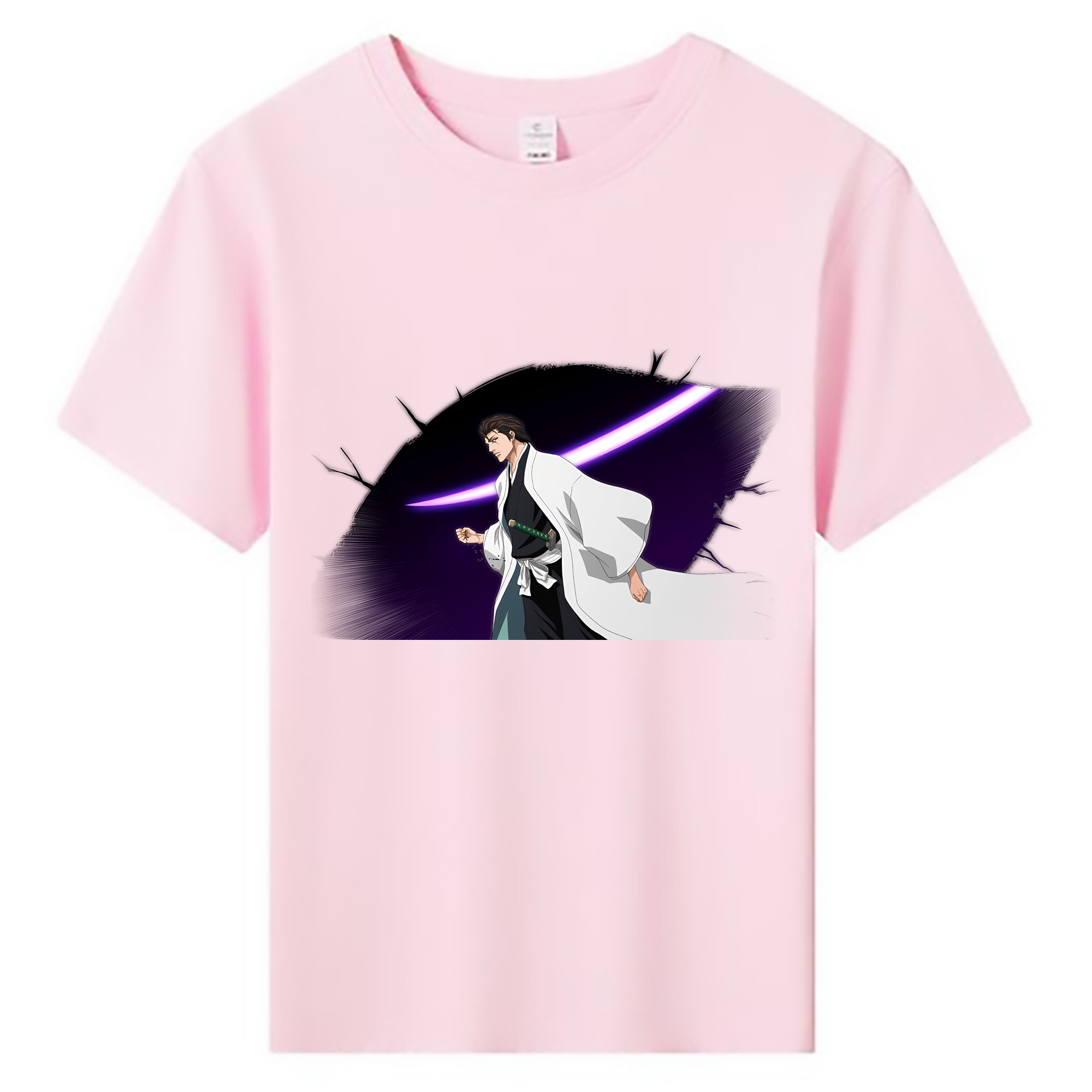 （画像用） ブリーチ 藍染 惣右介（あいぜん そうすけ） BLEACH Aizen Sousuke 綿100％キッズTシャツ（フロントプリント）
