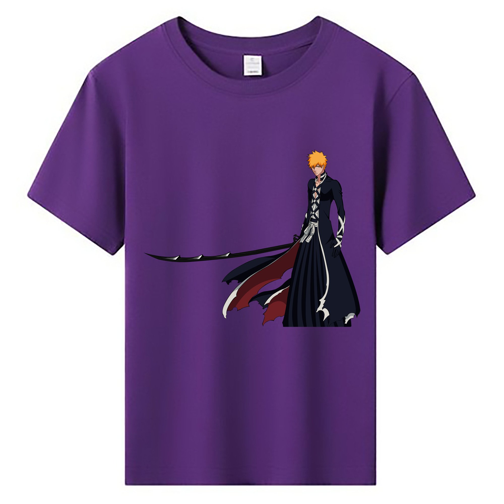 （画像用） ブリーチ 黒崎一護（くろさき いちご）BLEACH Kurosaki Ichigo 綿100％キッズTシャツ（フロントプリント）