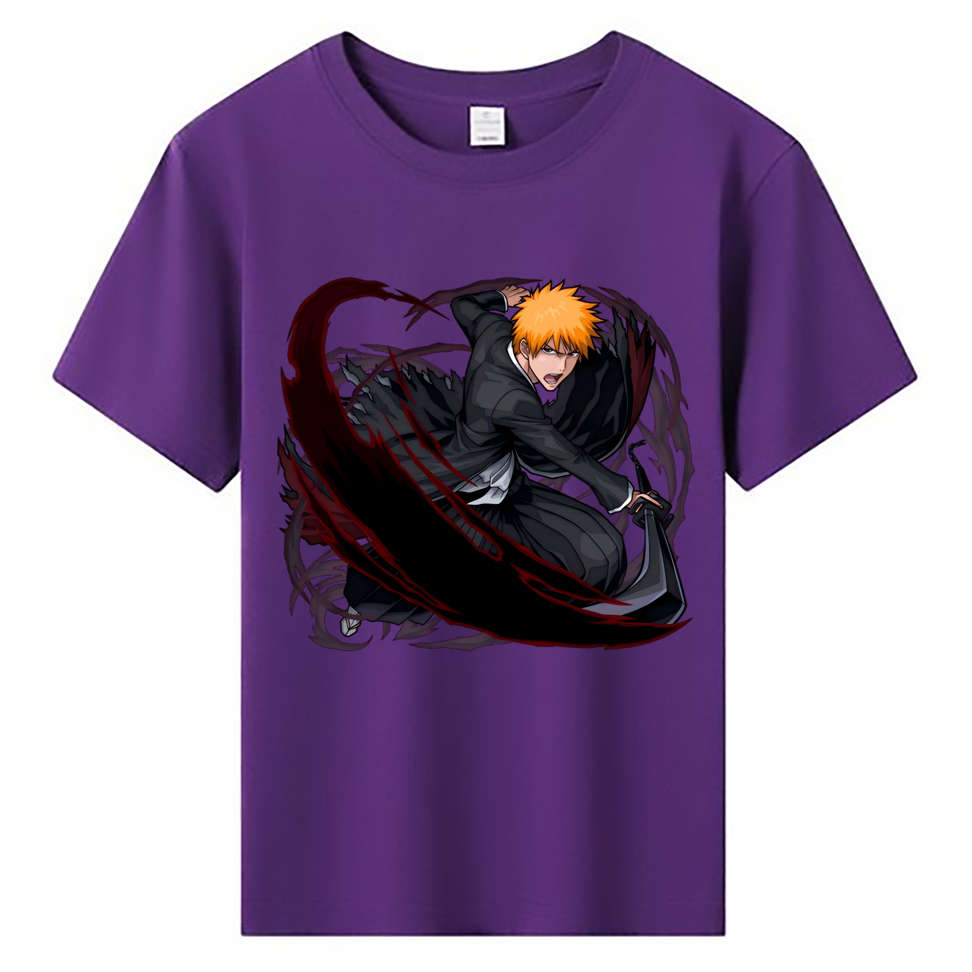 （画像用） ブリーチ 黒崎一護（くろさき いちご）BLEACH Kurosaki Ichigo 綿100％キッズTシャツ（フロントプリント）