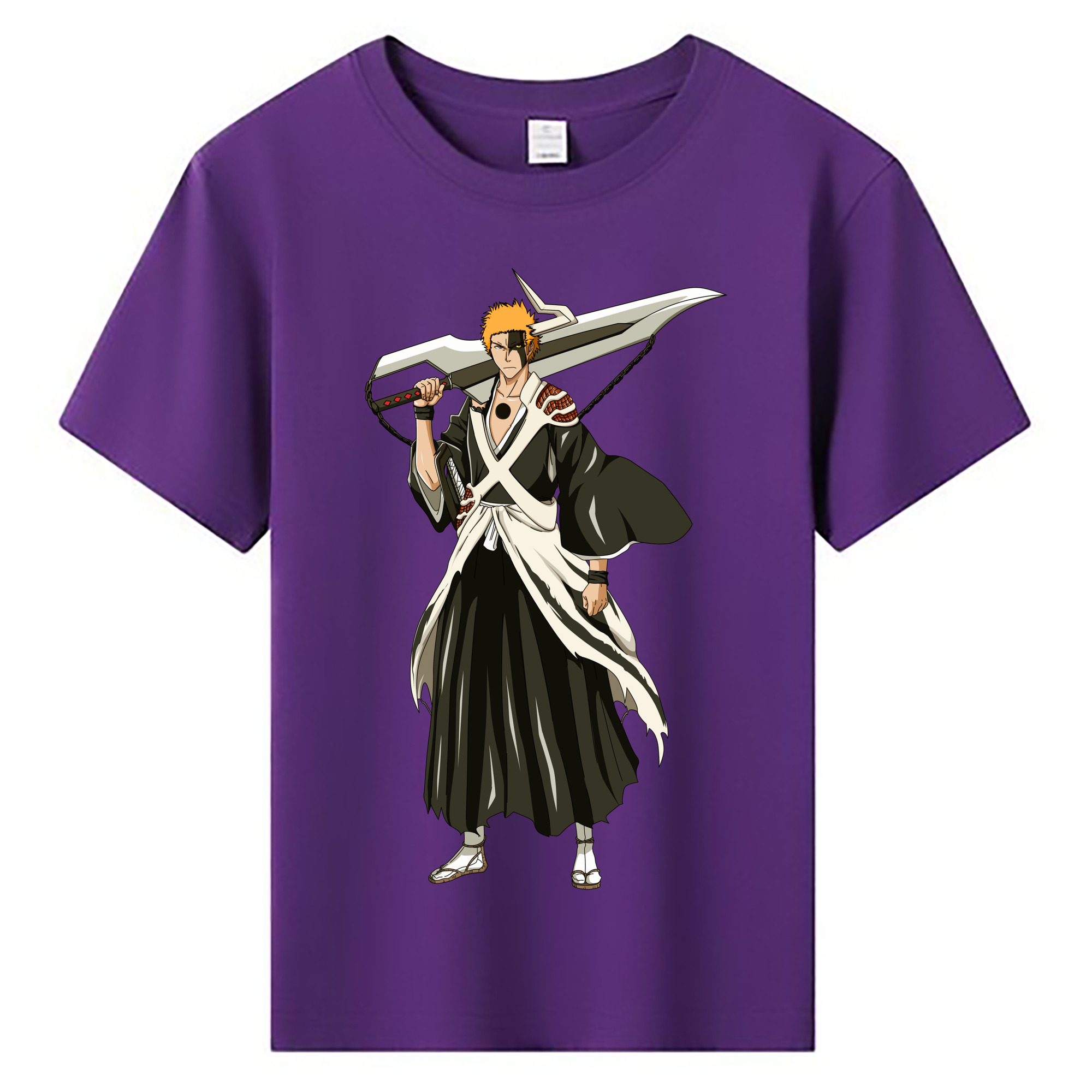 （画像用） ブリーチ 黒崎一護（くろさき いちご）BLEACH Kurosaki Ichigo 綿100％キッズTシャツ（フロントプリント）