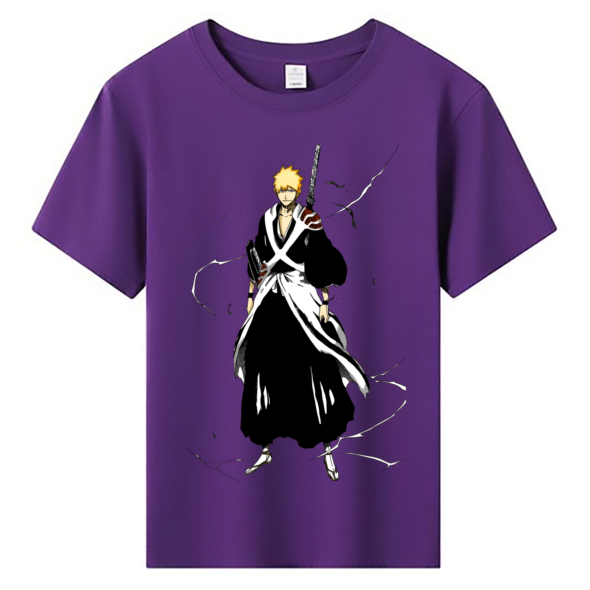 （画像用） ブリーチ 黒崎一護（くろさき いちご）BLEACH Kurosaki Ichigo 綿100％キッズTシャツ（フロントプリント）