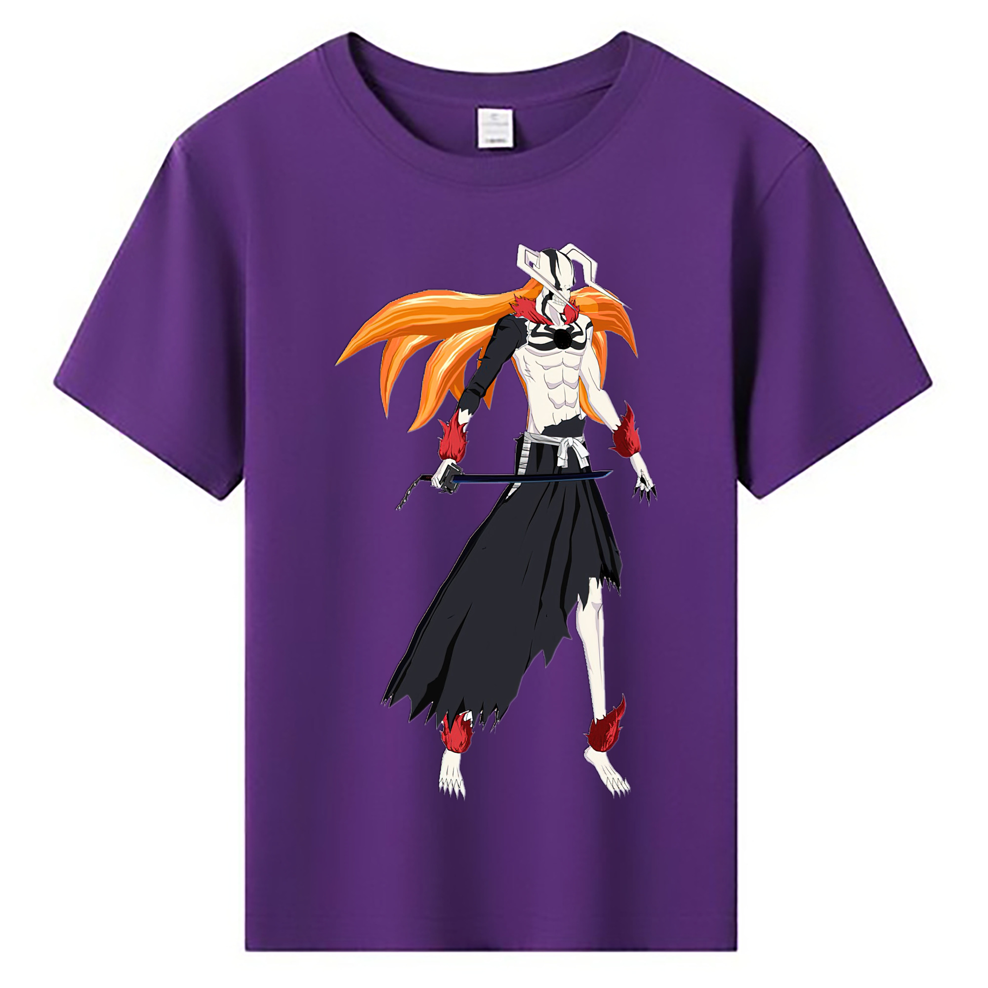 （画像用） ブリーチ 黒崎一護（くろさき いちご）BLEACH Kurosaki Ichigo 綿100％キッズTシャツ（フロントプリント）