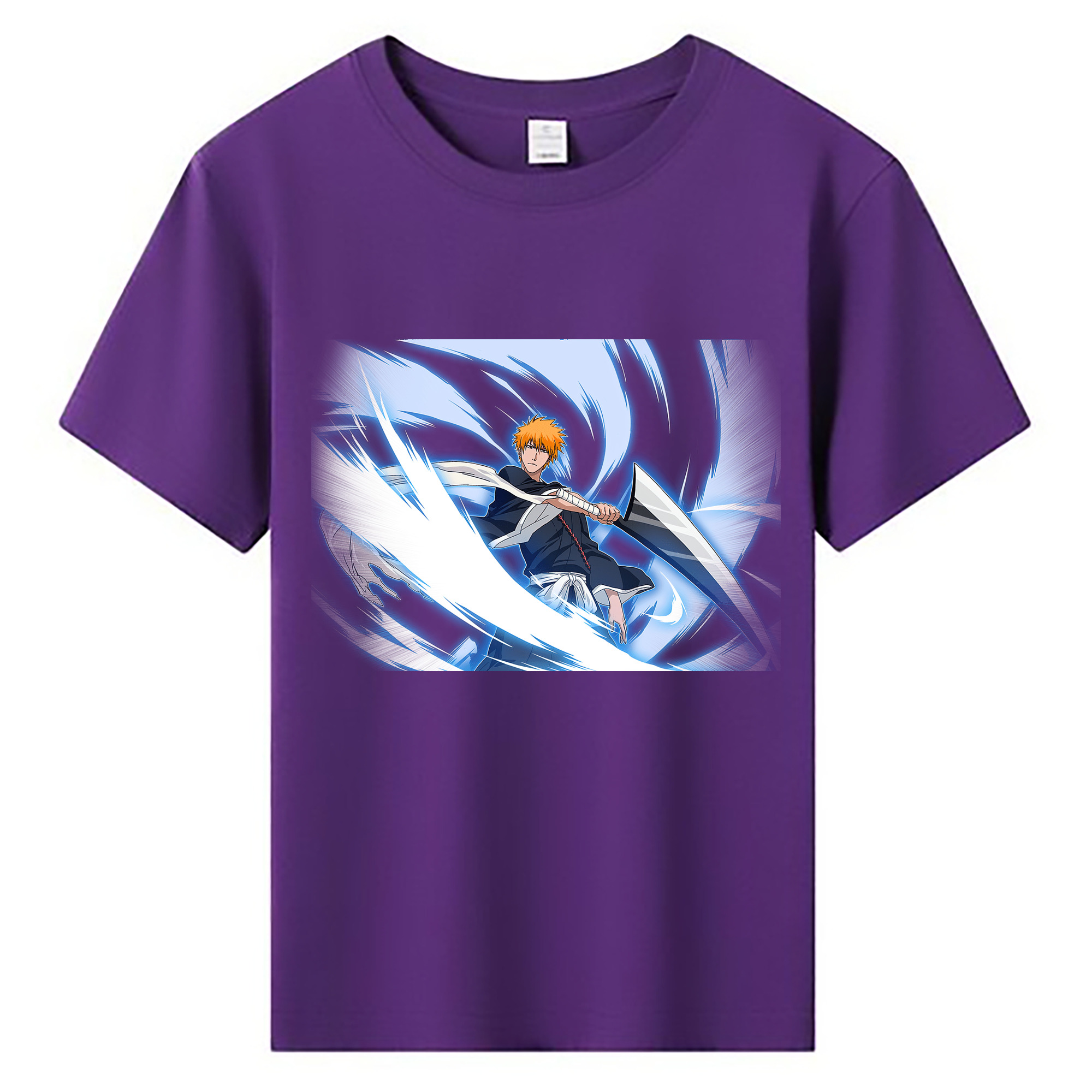 （画像用） ブリーチ 黒崎一護（くろさき いちご）BLEACH Kurosaki Ichigo 綿100％キッズTシャツ（フロントプリント）