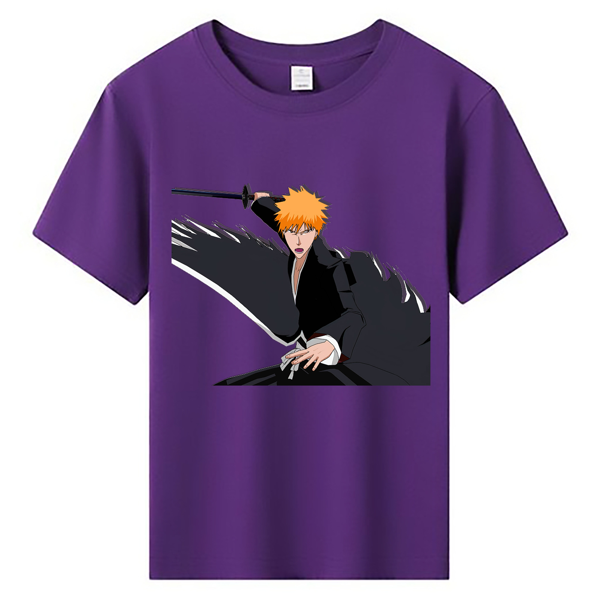 （画像用） ブリーチ 黒崎一護（くろさき いちご）BLEACH Kurosaki Ichigo 綿100％キッズTシャツ（フロントプリント）