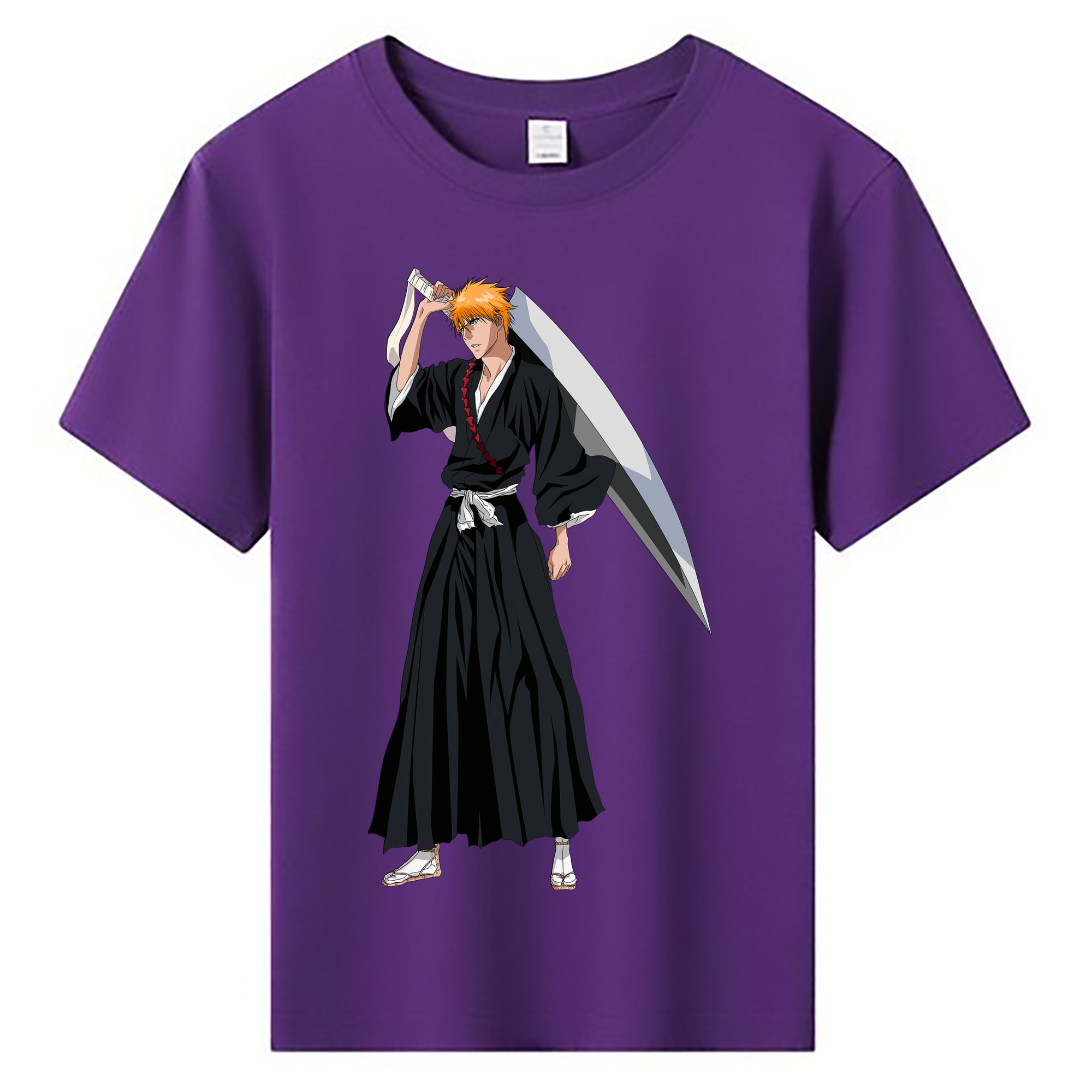 （画像用） ブリーチ 黒崎一護（くろさき いちご）BLEACH Kurosaki Ichigo 綿100％キッズTシャツ（フロントプリント）