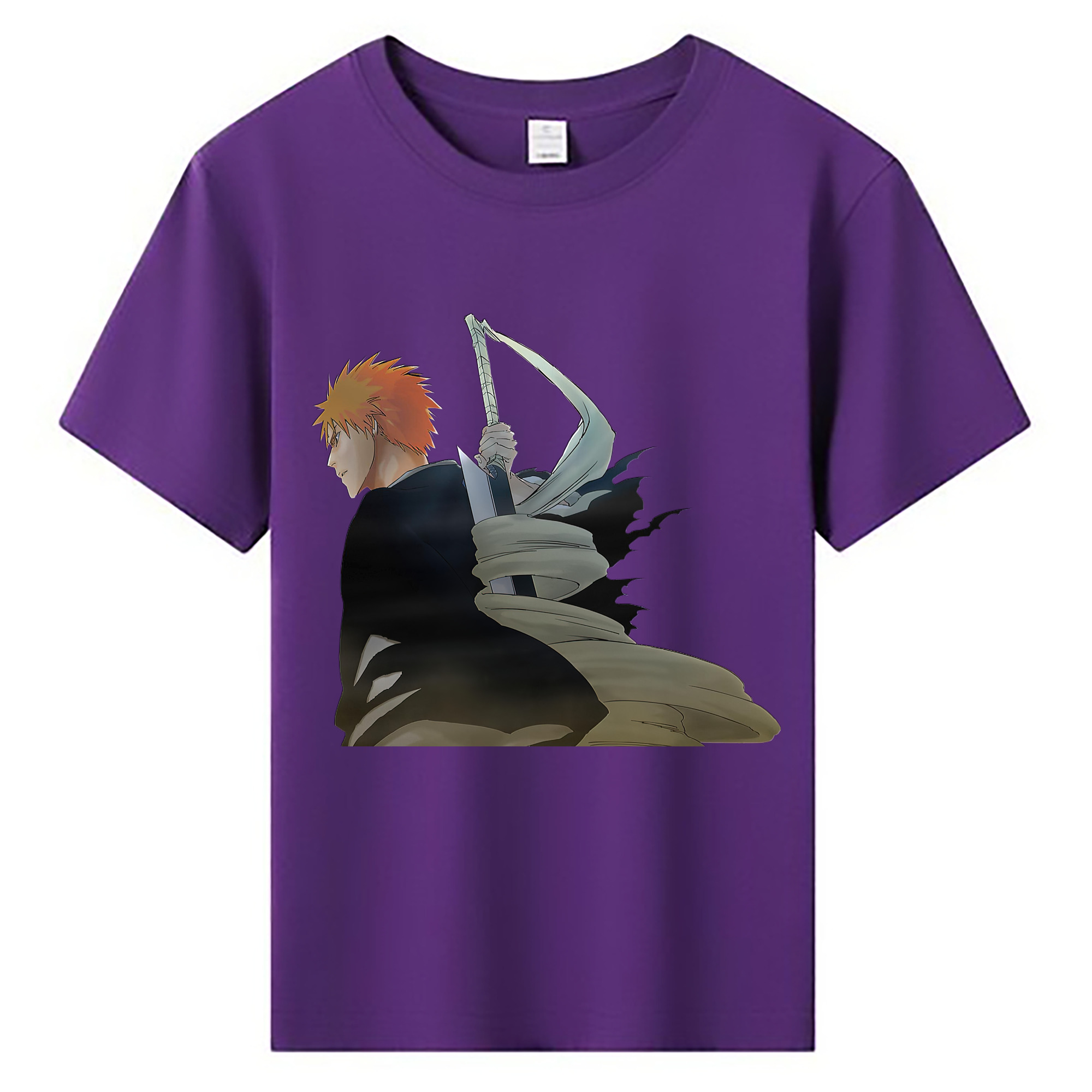 （画像用） ブリーチ 黒崎一護（くろさき いちご）BLEACH Kurosaki Ichigo 綿100％キッズTシャツ（フロントプリント）