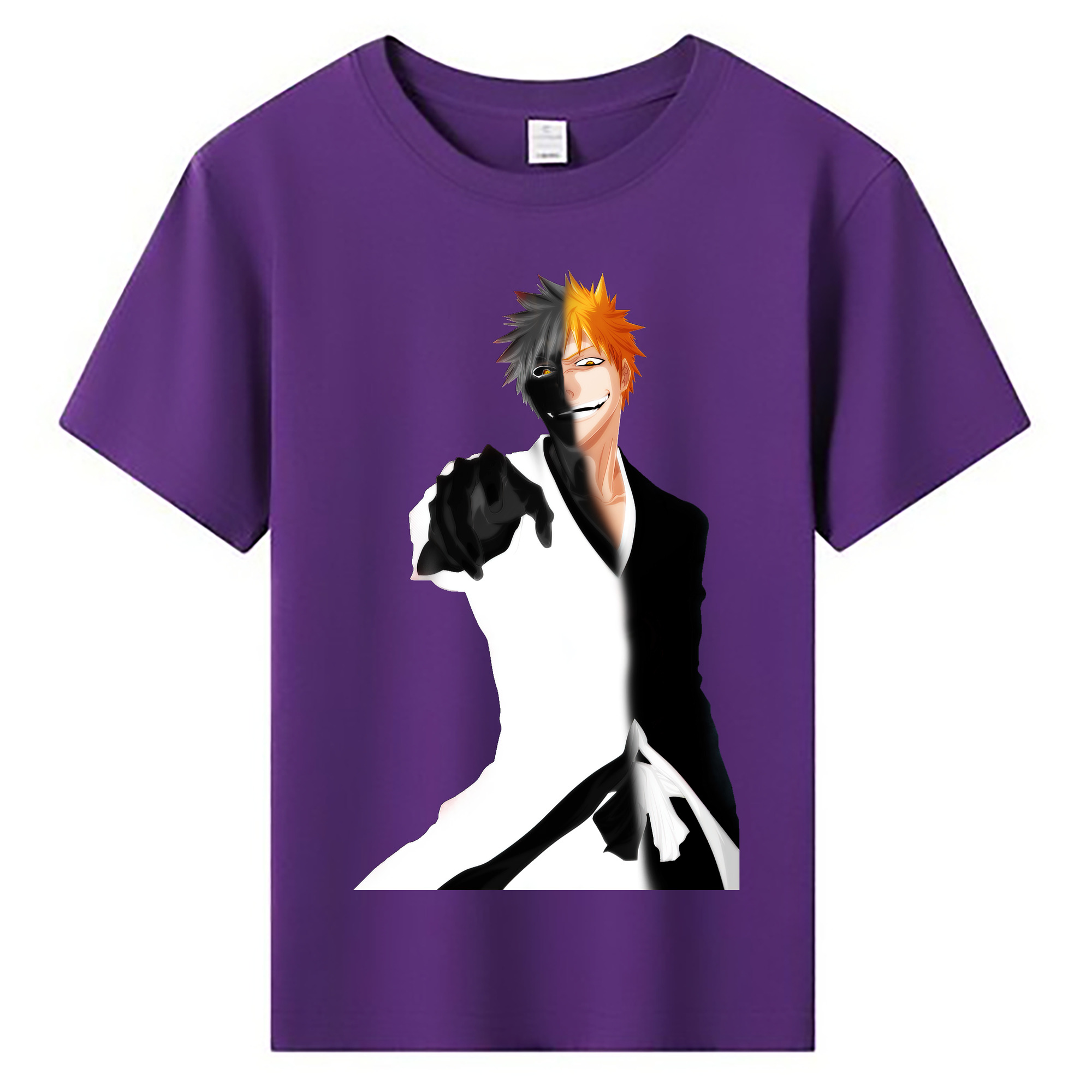 （画像用） ブリーチ 黒崎一護（くろさき いちご）BLEACH Kurosaki Ichigo 綿100％キッズTシャツ（フロントプリント）