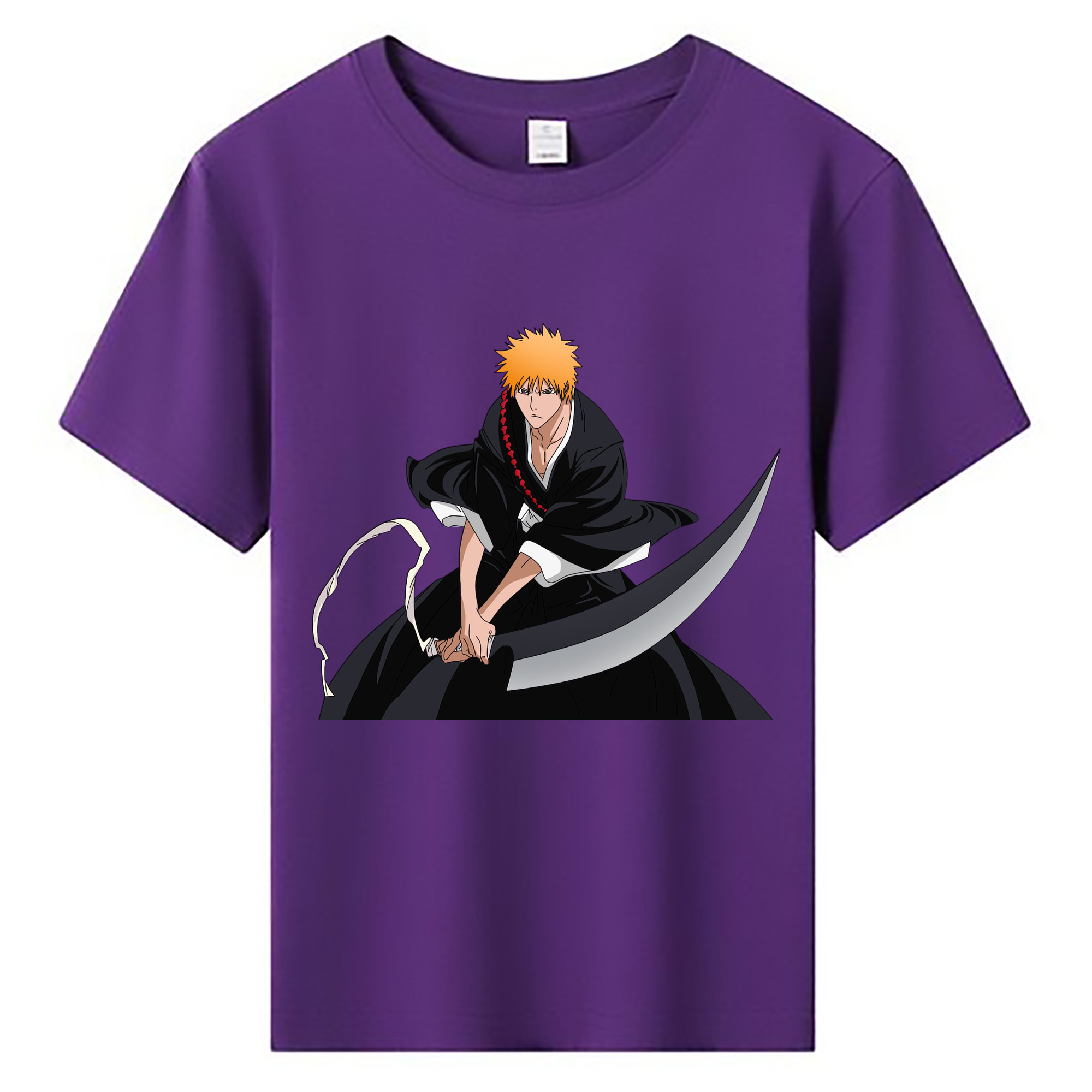 （画像用） ブリーチ 黒崎一護（くろさき いちご）BLEACH Kurosaki Ichigo 綿100％キッズTシャツ（フロントプリント）
