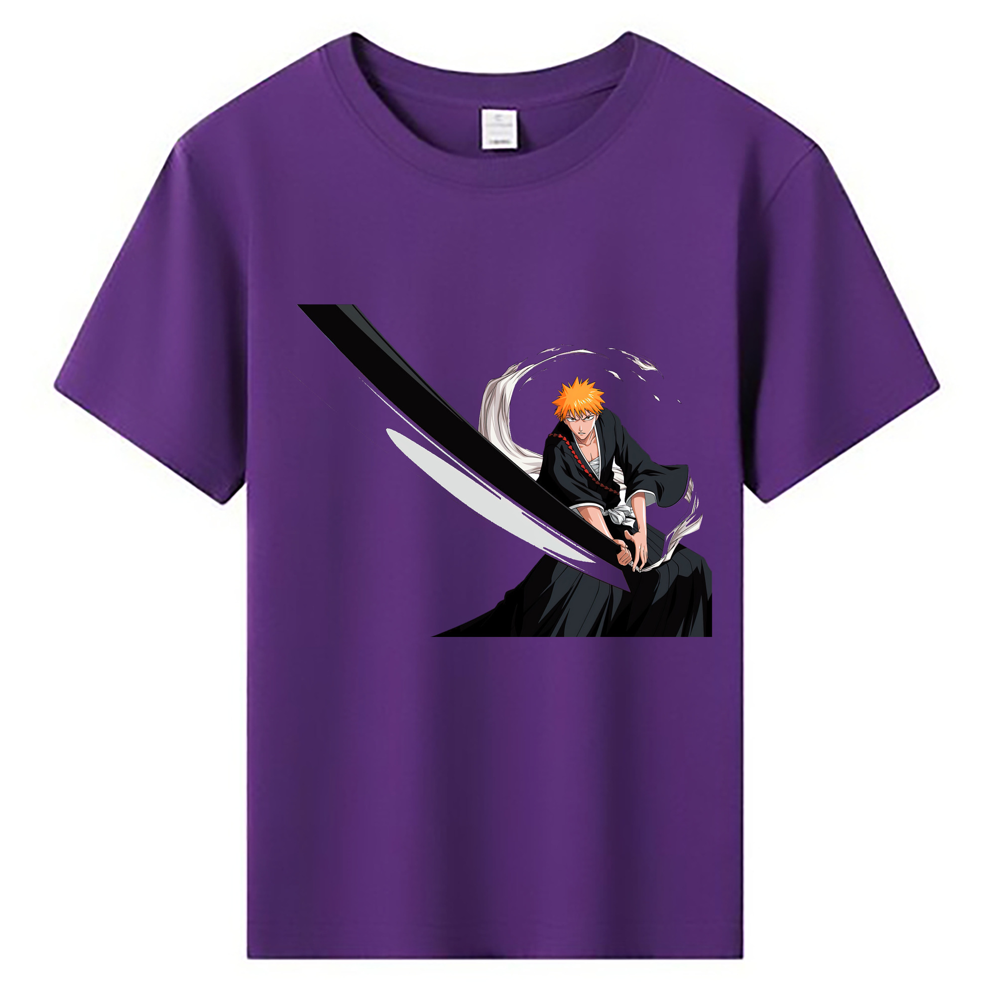 （画像用） ブリーチ 黒崎一護（くろさき いちご）BLEACH Kurosaki Ichigo 綿100％キッズTシャツ（フロントプリント）
