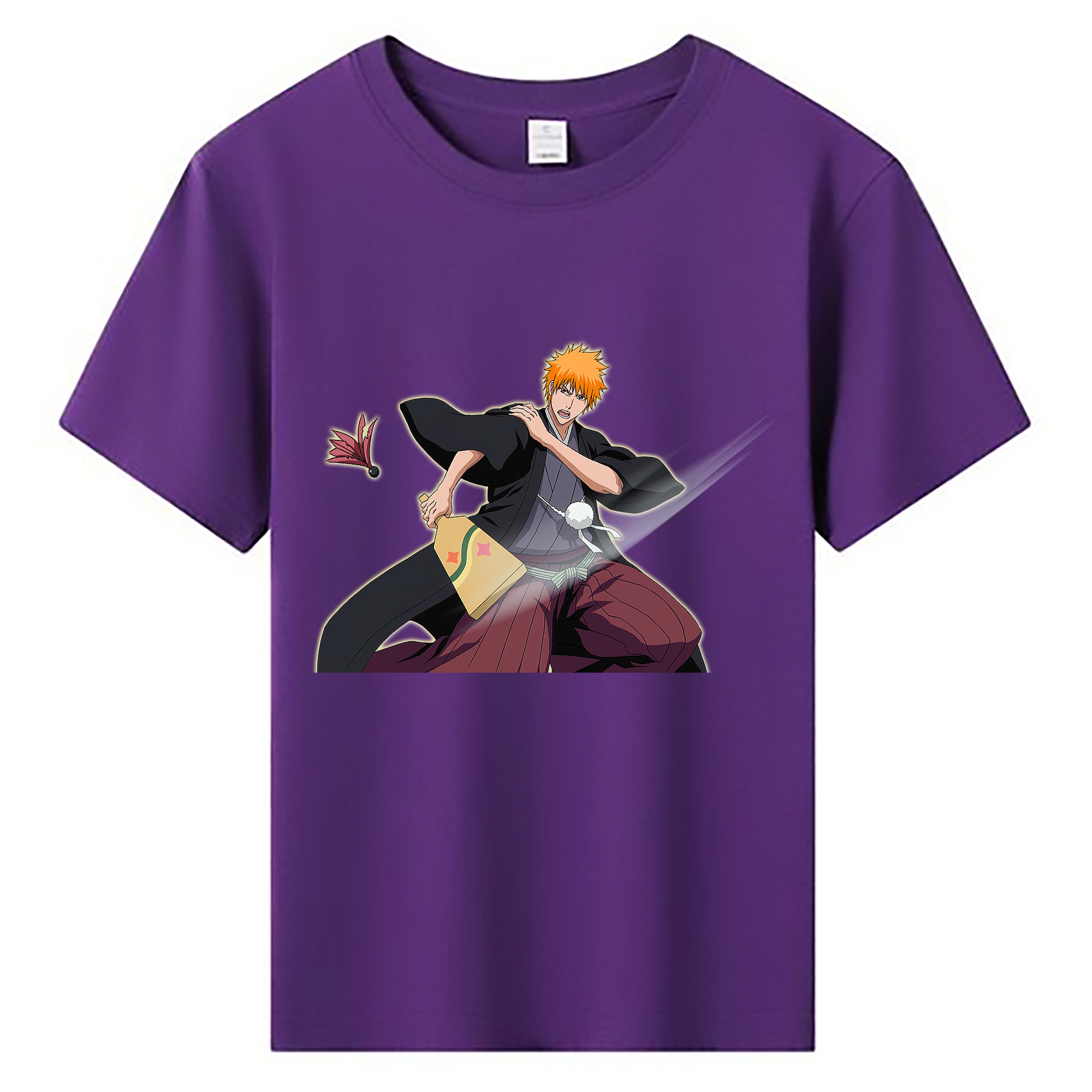 （画像用） ブリーチ 黒崎一護（くろさき いちご）BLEACH Kurosaki Ichigo 綿100％キッズTシャツ（フロントプリント）