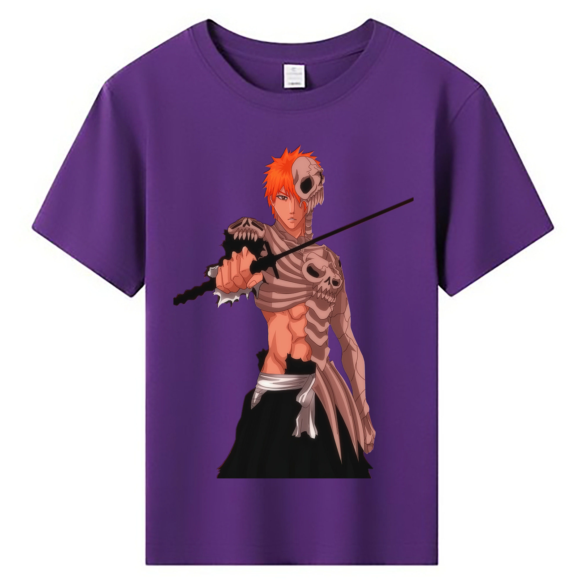 （画像用） ブリーチ 黒崎一護（くろさき いちご）BLEACH Kurosaki Ichigo 綿100％キッズTシャツ（フロントプリント）