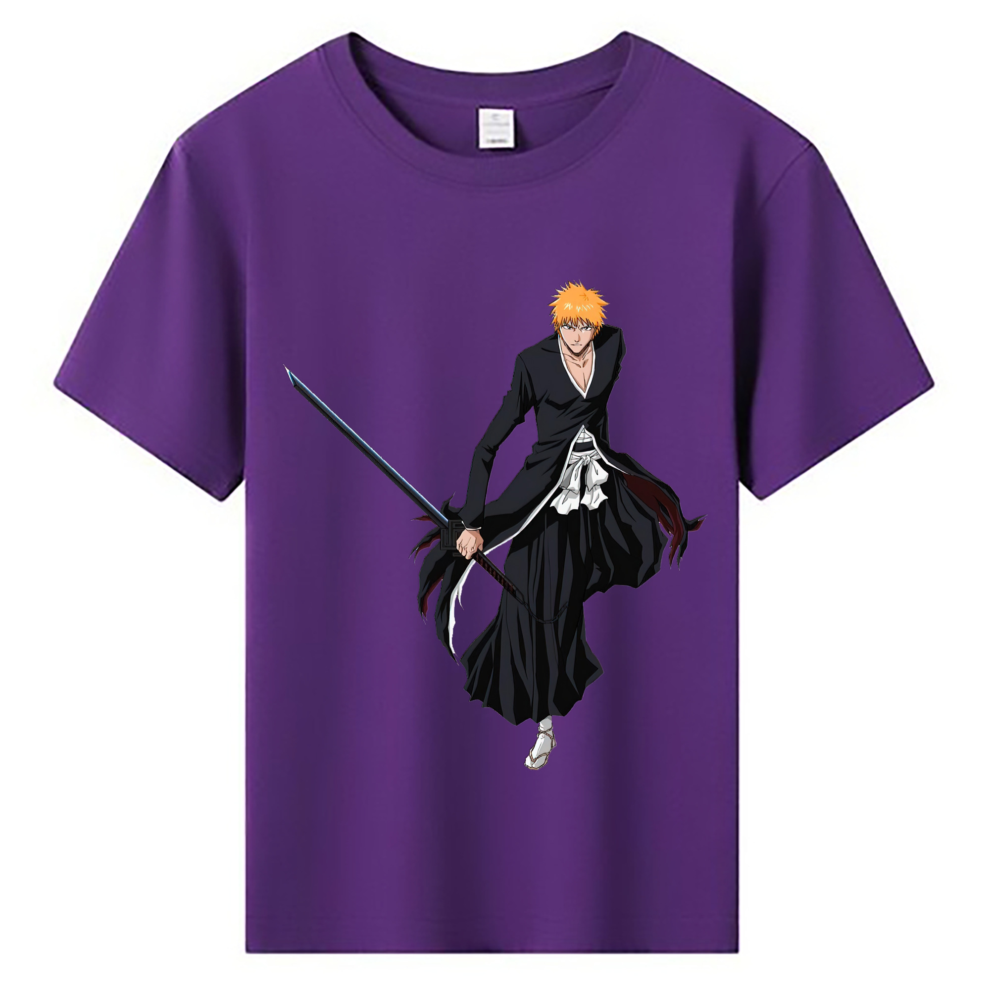 （画像用） ブリーチ 黒崎一護（くろさき いちご）BLEACH Kurosaki Ichigo 綿100％キッズTシャツ（フロントプリント）