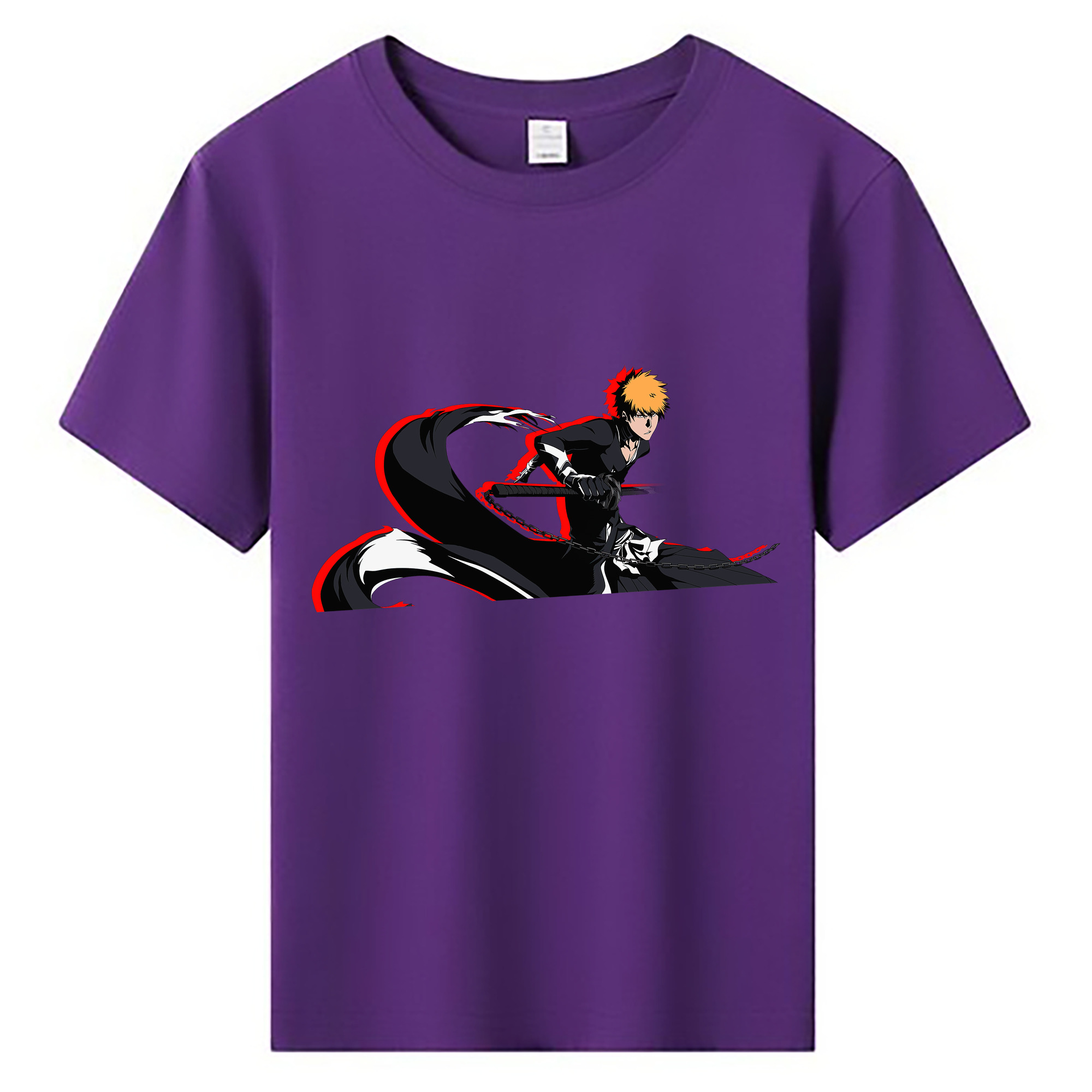 （画像用） ブリーチ 黒崎一護（くろさき いちご）BLEACH Kurosaki Ichigo 綿100％キッズTシャツ（フロントプリント）