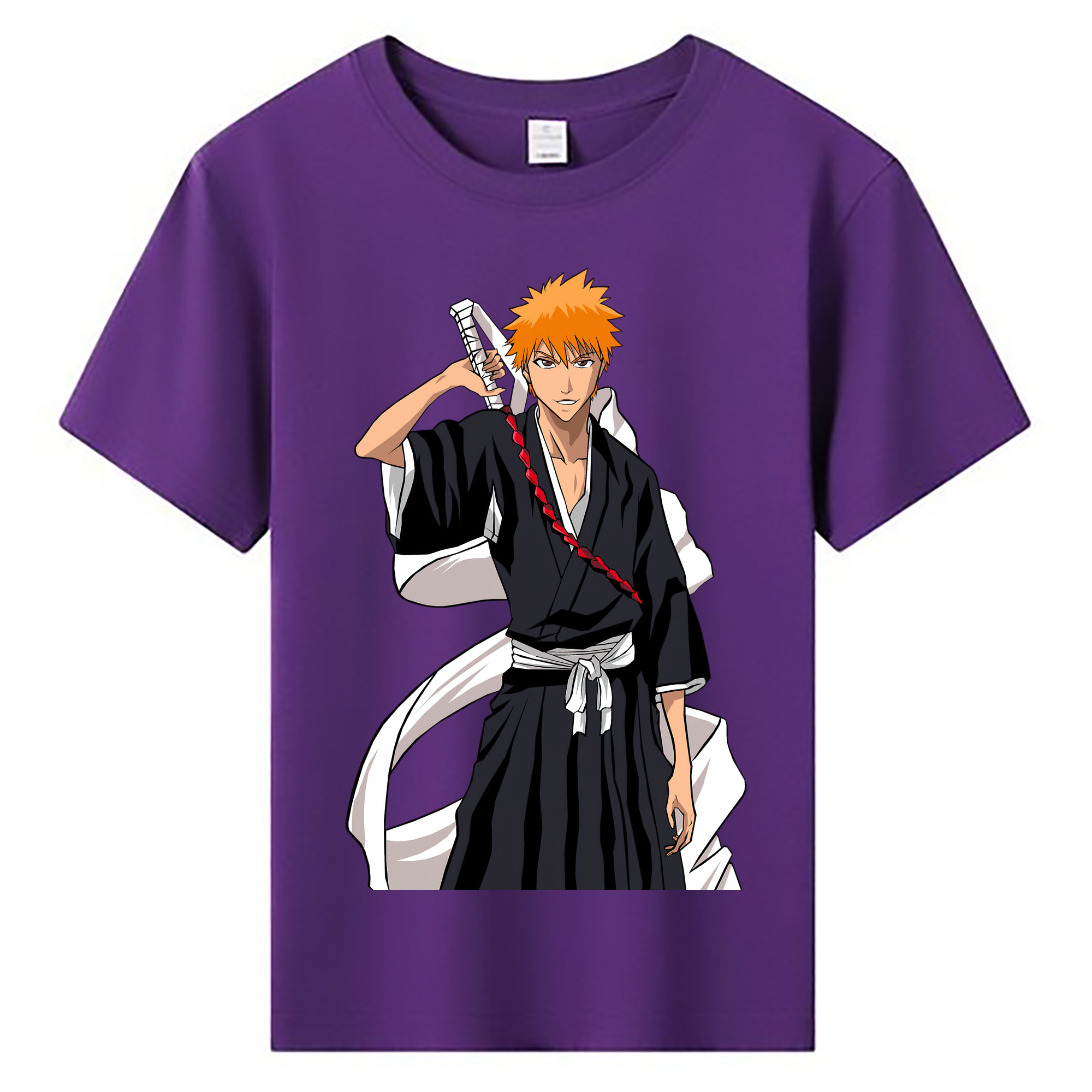 （画像用） ブリーチ 黒崎一護（くろさき いちご）BLEACH Kurosaki Ichigo 綿100％キッズTシャツ（フロントプリント）