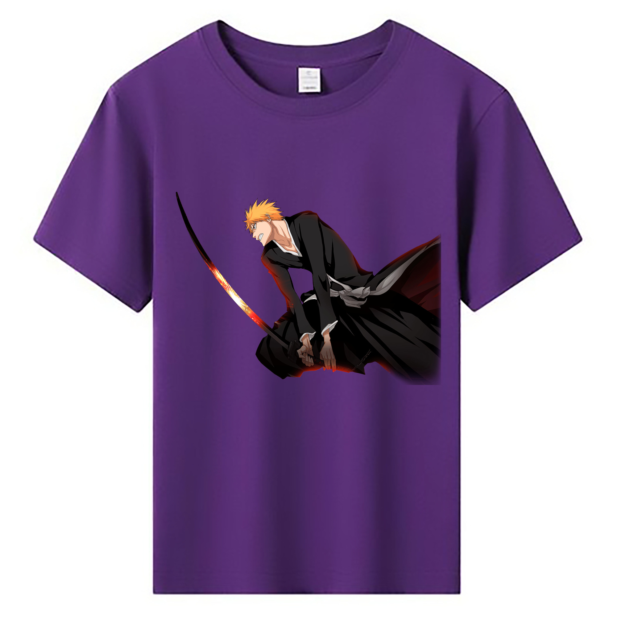 （画像用） ブリーチ 黒崎一護（くろさき いちご）BLEACH Kurosaki Ichigo 綿100％キッズTシャツ（フロントプリント）