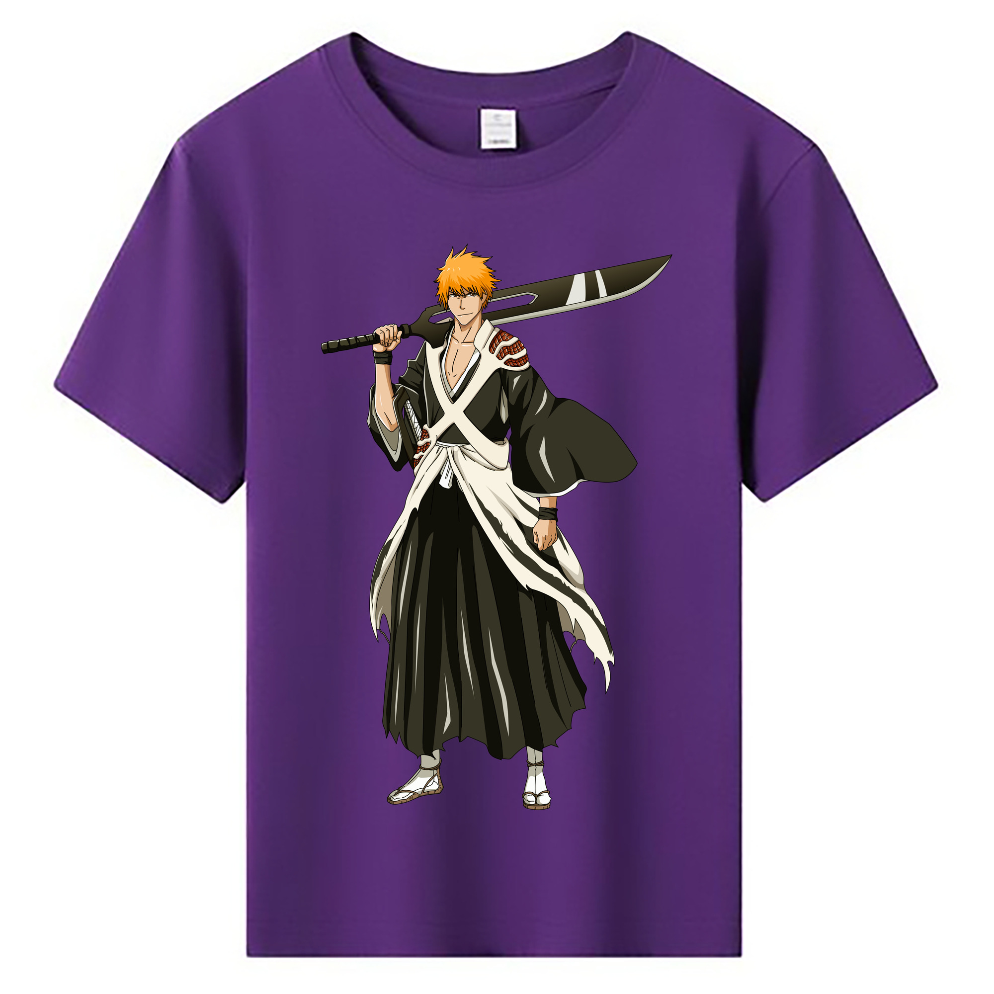 （画像用） ブリーチ 黒崎一護（くろさき いちご）BLEACH Kurosaki Ichigo 綿100％キッズTシャツ（フロントプリント）