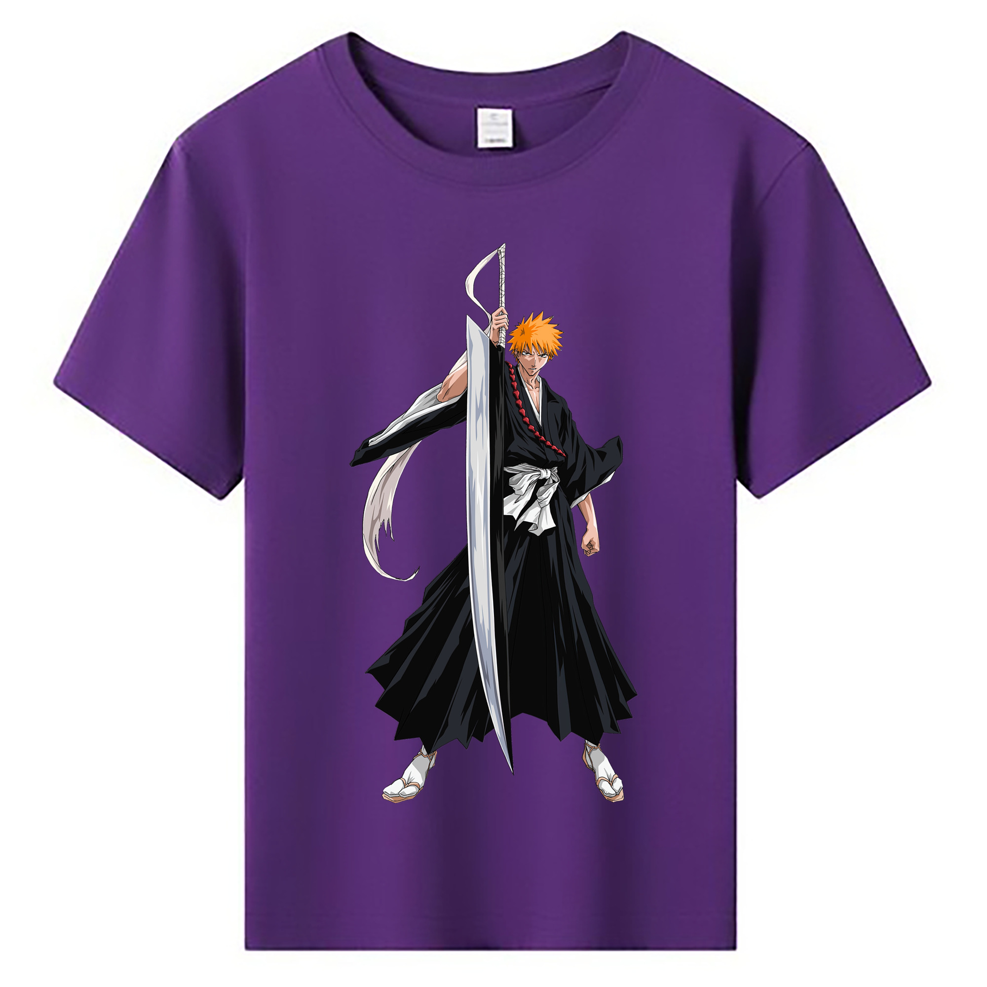 （画像用） ブリーチ 黒崎一護（くろさき いちご）BLEACH Kurosaki Ichigo 綿100％キッズTシャツ（フロントプリント）