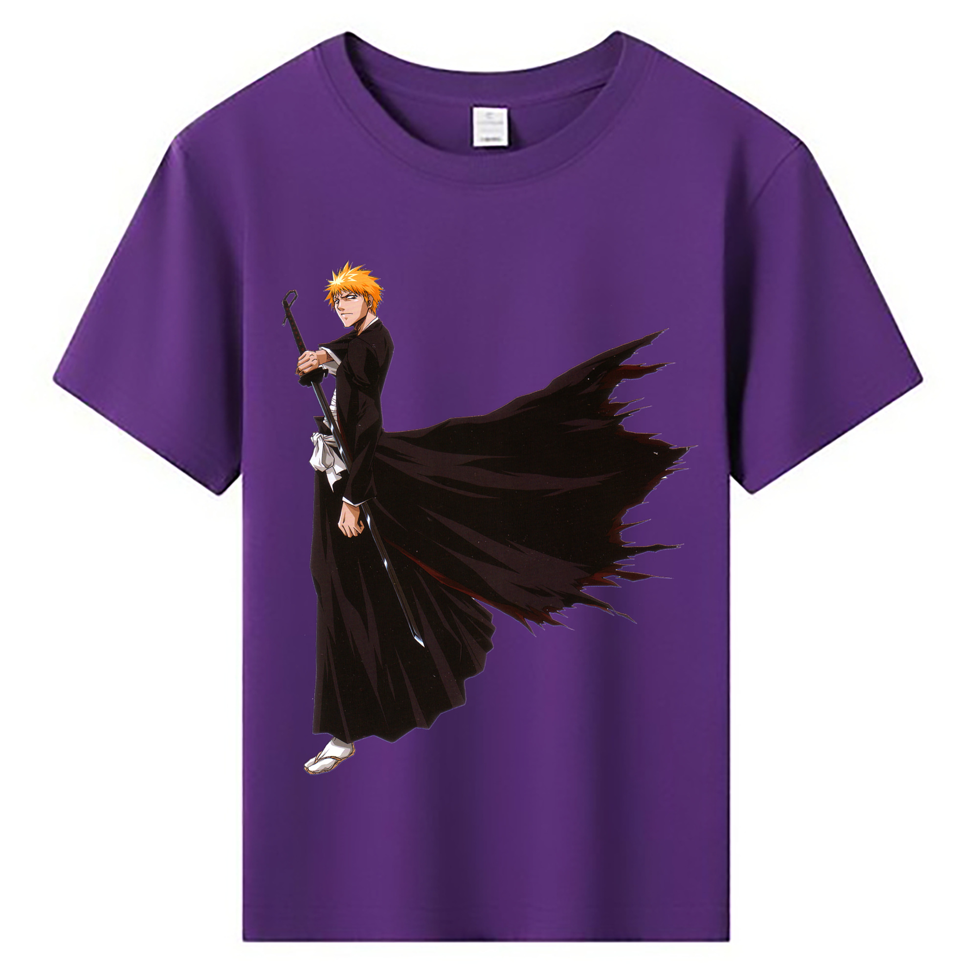 （画像用） ブリーチ 黒崎一護（くろさき いちご）BLEACH Kurosaki Ichigo 綿100％キッズTシャツ（フロントプリント）