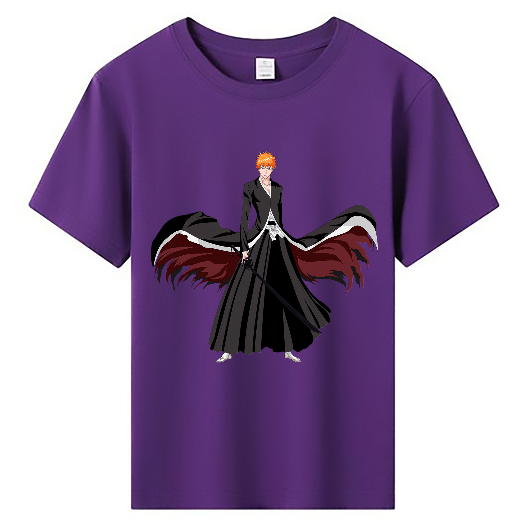 （画像用） ブリーチ 黒崎一護（くろさき いちご）BLEACH Kurosaki Ichigo 綿100％キッズTシャツ（フロントプリント）