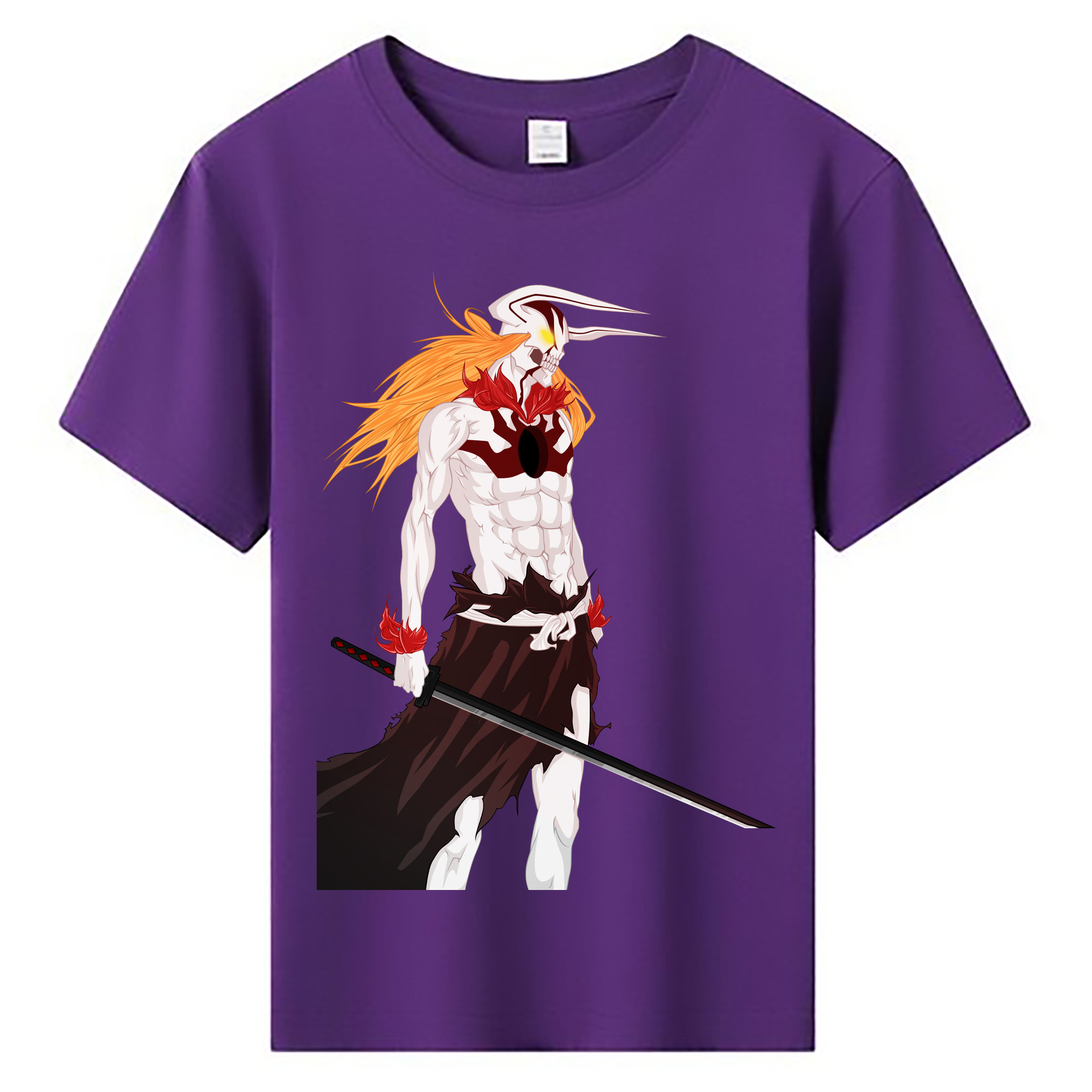 （画像用） ブリーチ 黒崎一護（くろさき いちご）BLEACH Kurosaki Ichigo 綿100％キッズTシャツ（フロントプリント）