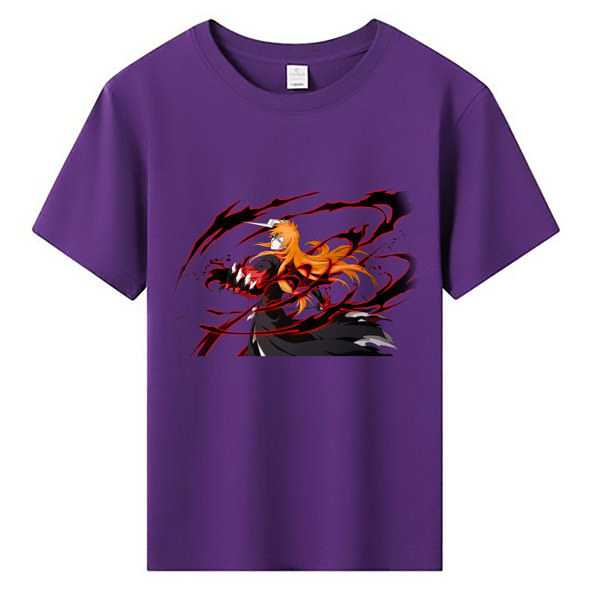 （画像用） ブリーチ 黒崎一護（くろさき いちご）BLEACH Kurosaki Ichigo 綿100％キッズTシャツ（フロントプリント）