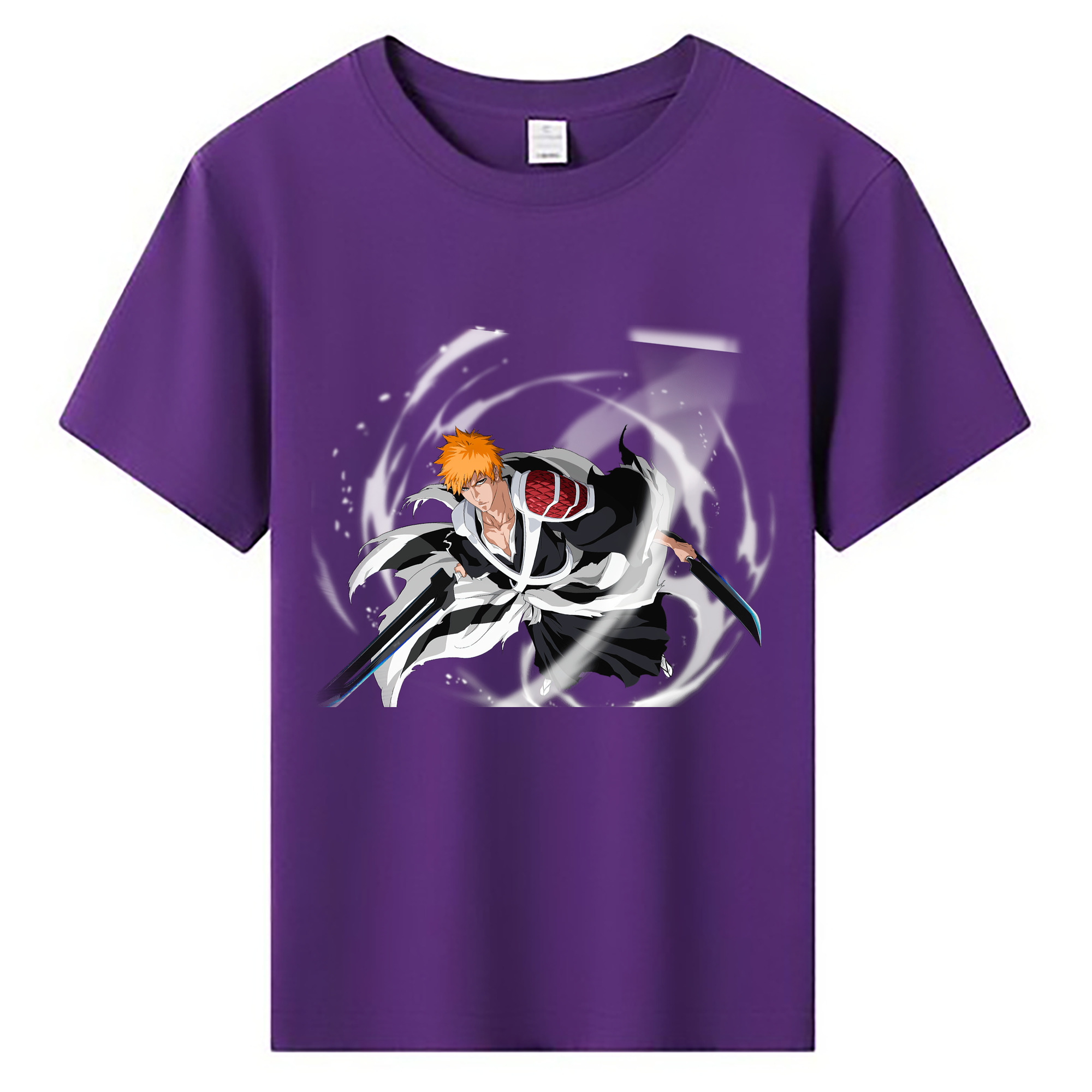（画像用） ブリーチ 黒崎一護（くろさき いちご）BLEACH Kurosaki Ichigo 綿100％キッズTシャツ（フロントプリント）