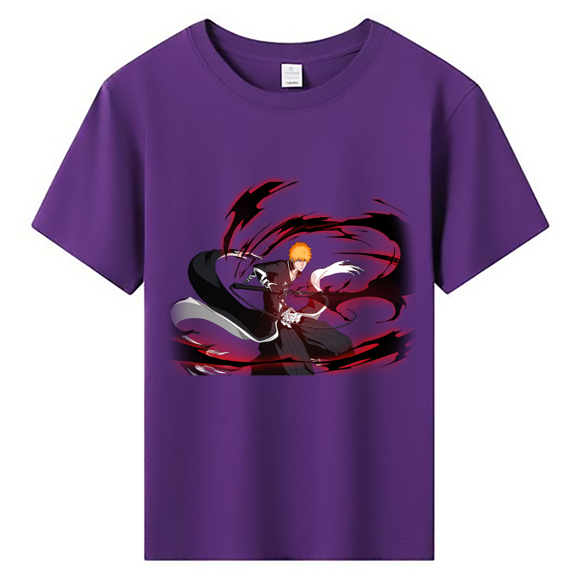 （画像用） ブリーチ 黒崎一護（くろさき いちご）BLEACH Kurosaki Ichigo 綿100％キッズTシャツ（フロントプリント）