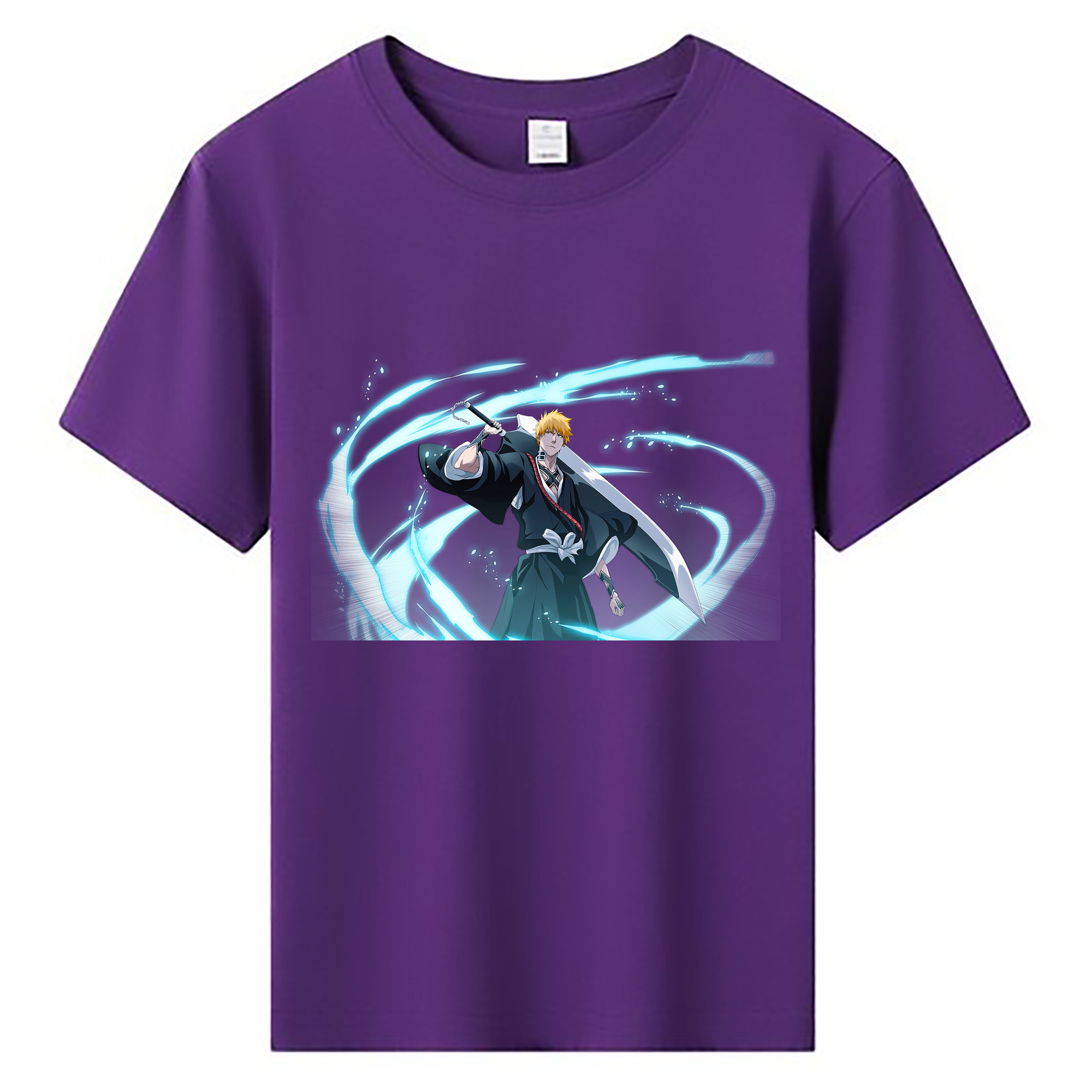 （画像用） ブリーチ 黒崎一護（くろさき いちご）BLEACH Kurosaki Ichigo 綿100％キッズTシャツ（フロントプリント）