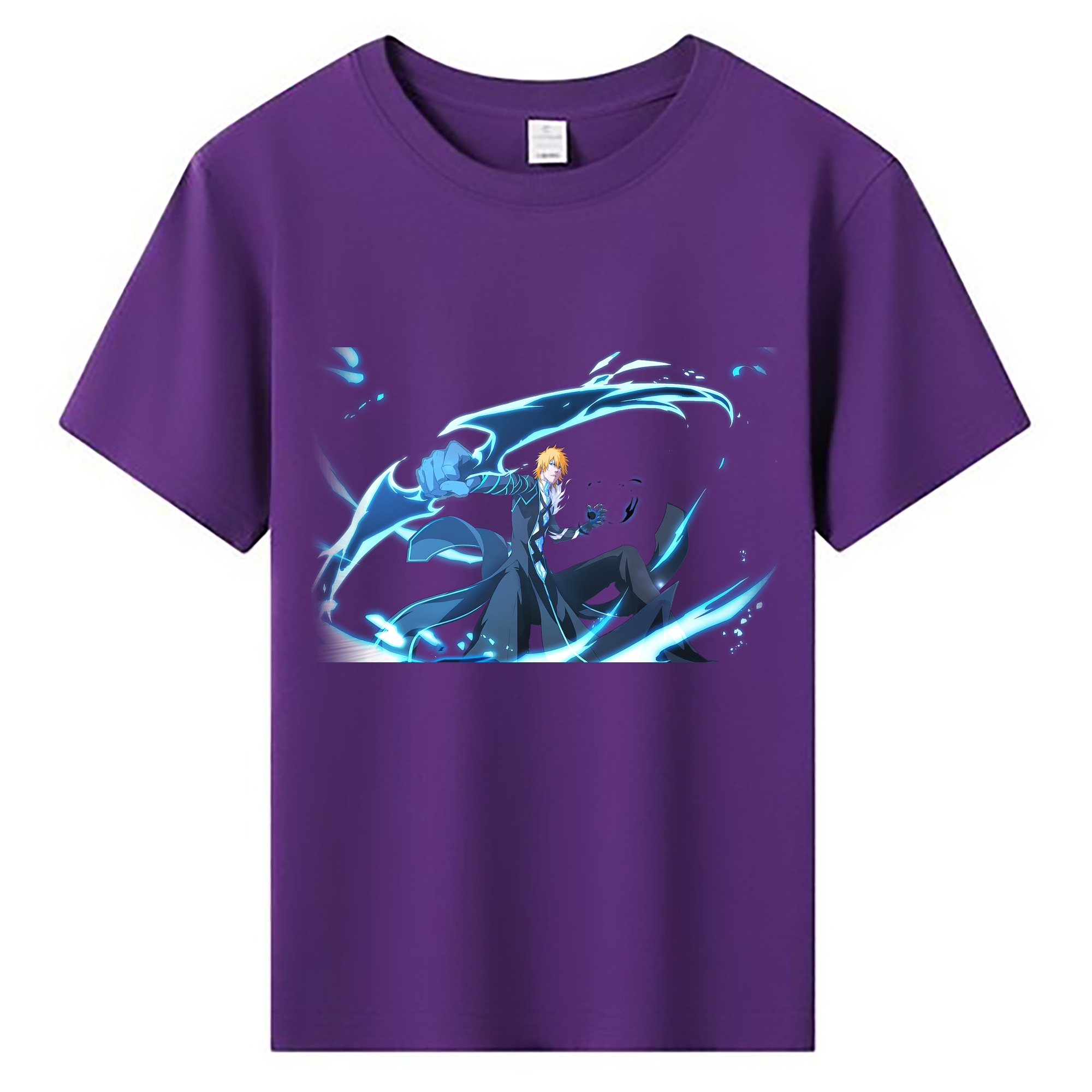 （画像用） ブリーチ 黒崎一護（くろさき いちご）BLEACH Kurosaki Ichigo 綿100％キッズTシャツ（フロントプリント）