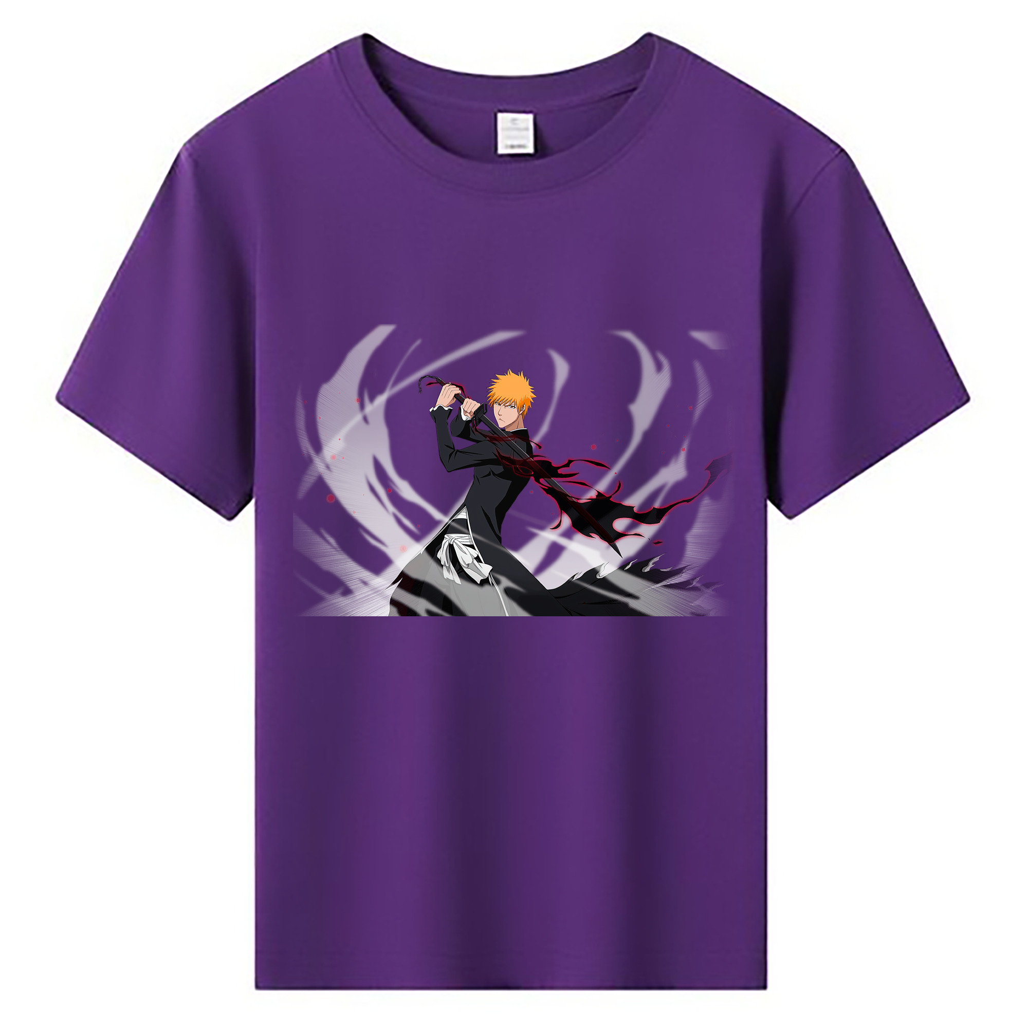 （画像用） ブリーチ 黒崎一護（くろさき いちご）BLEACH Kurosaki Ichigo 綿100％キッズTシャツ（フロントプリント）