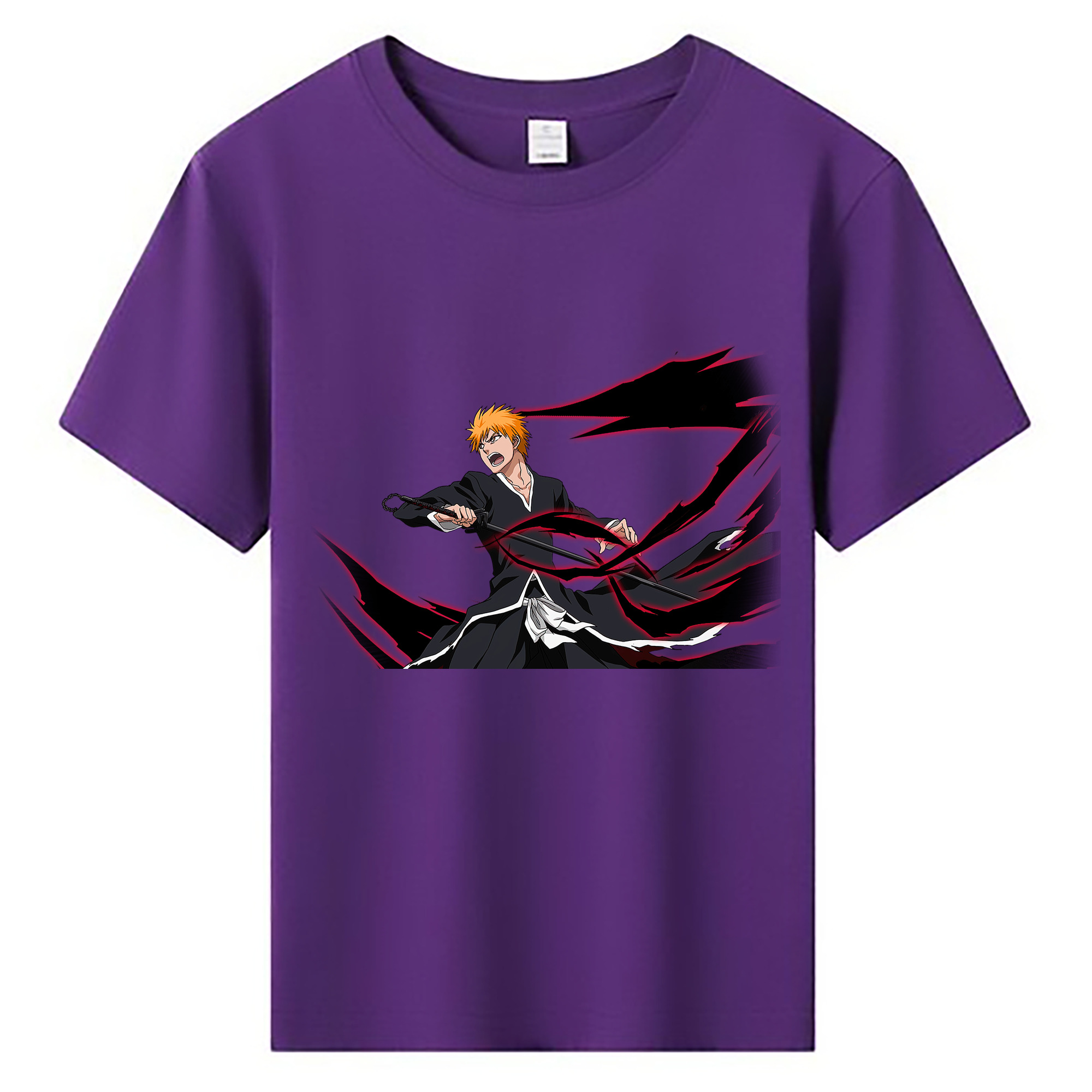 （画像用） ブリーチ 黒崎一護（くろさき いちご）BLEACH Kurosaki Ichigo 綿100％キッズTシャツ（フロントプリント）