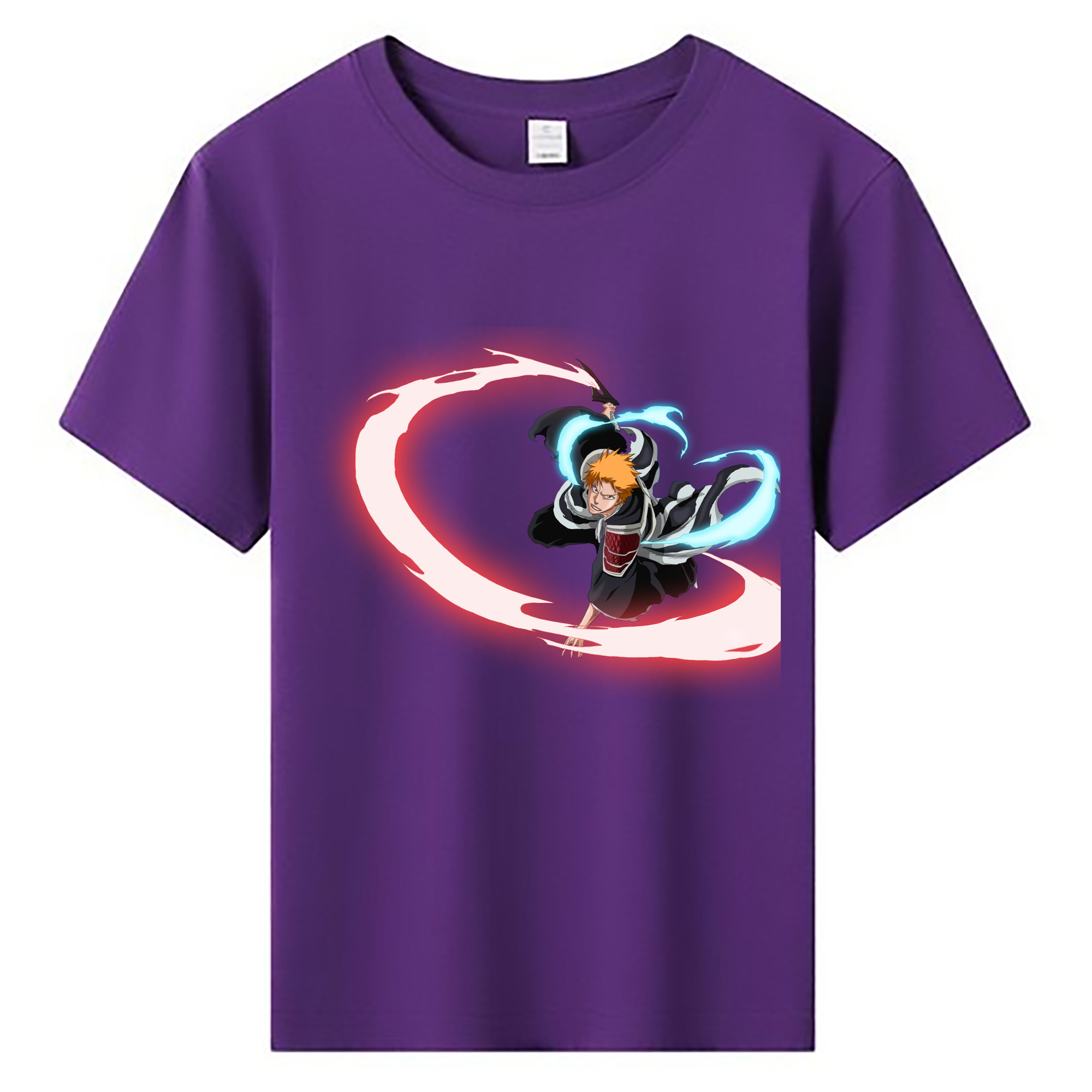 （画像用） ブリーチ 黒崎一護（くろさき いちご）BLEACH Kurosaki Ichigo 綿100％キッズTシャツ（フロントプリント）