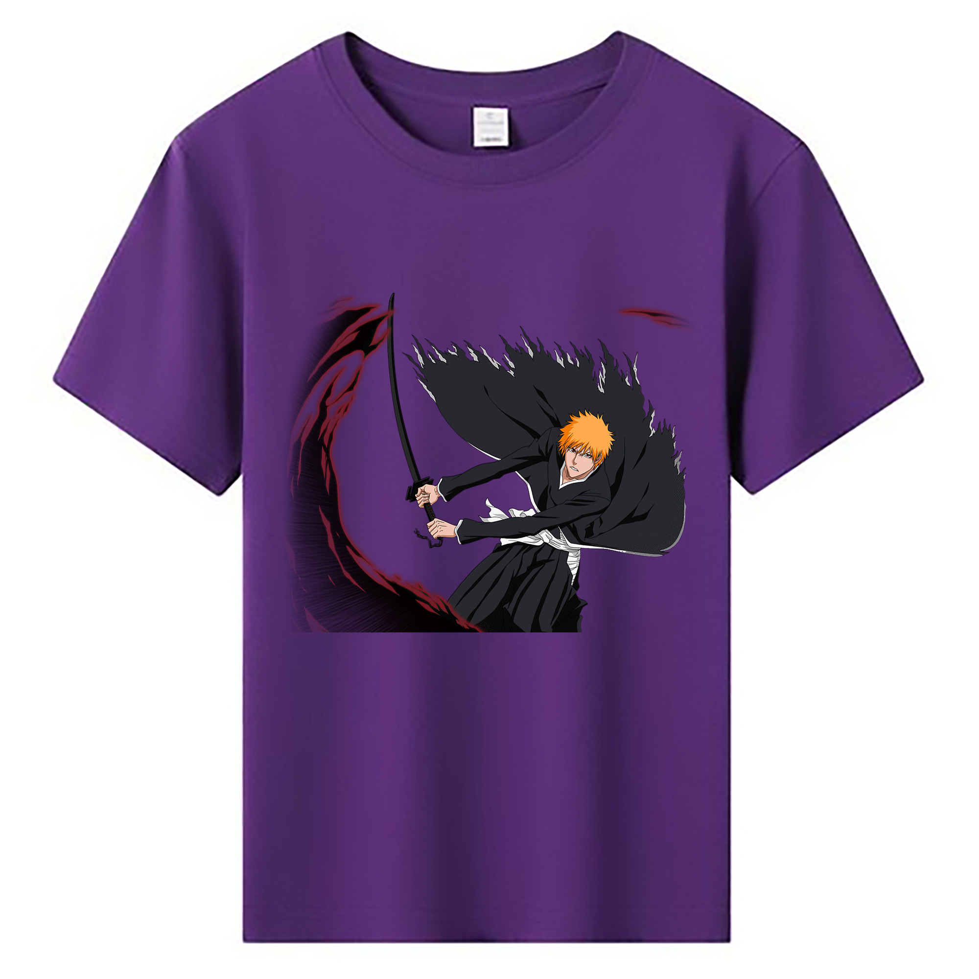 （画像用） ブリーチ 黒崎一護（くろさき いちご）BLEACH Kurosaki Ichigo 綿100％キッズTシャツ（フロントプリント）