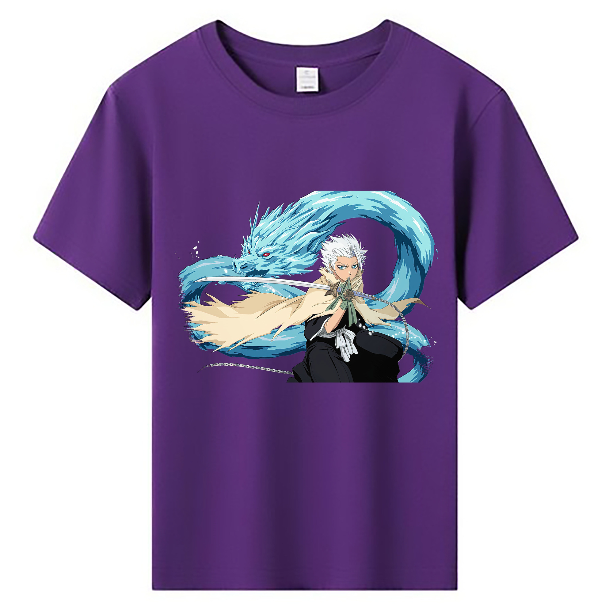 （画像用） ブリーチ 日番谷冬獅郎（ひつがや とうしろう） BLEACH Hitsugaya Toushirou 綿100％キッズTシャツ（フロントプリント）