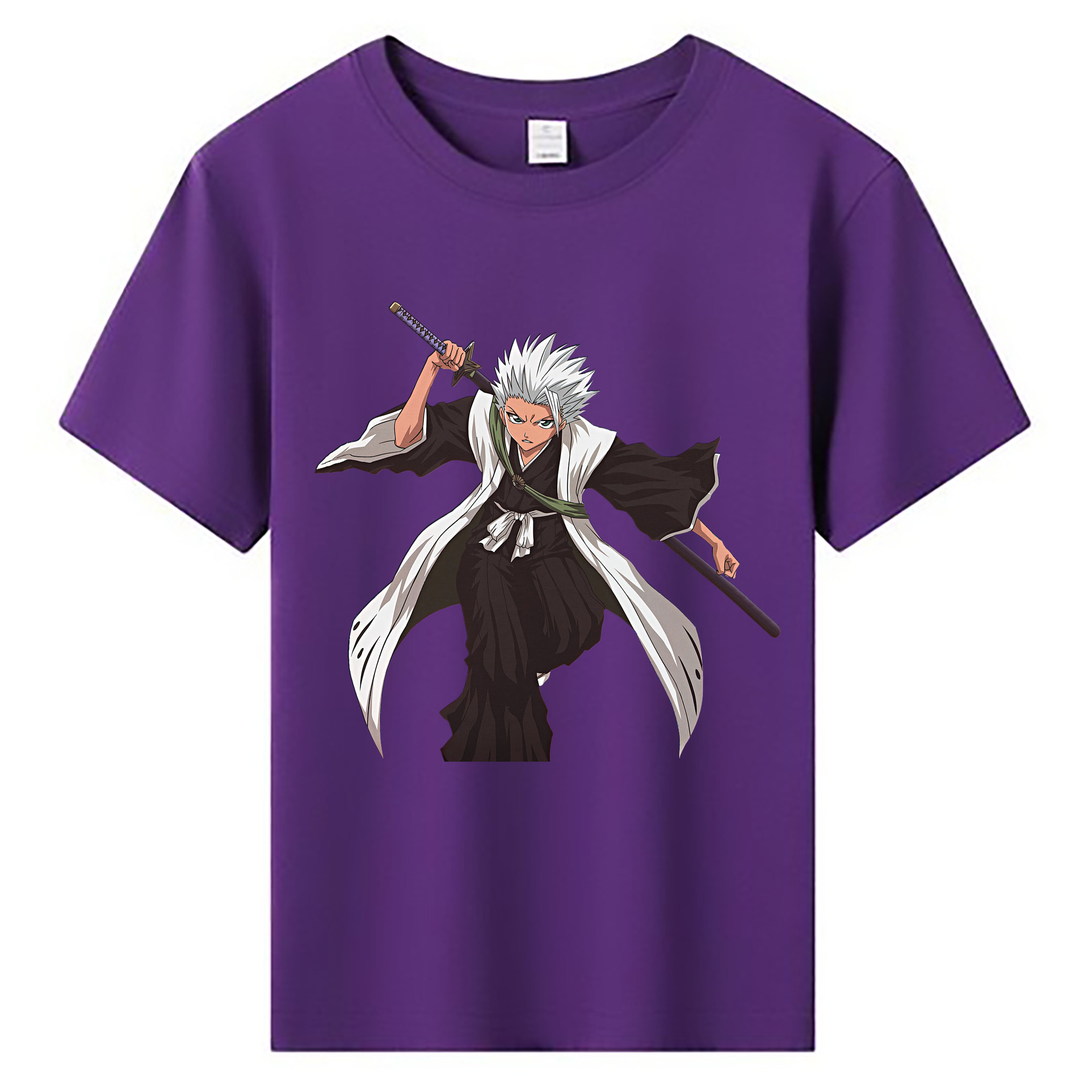 （画像用） ブリーチ 日番谷冬獅郎（ひつがや とうしろう） BLEACH Hitsugaya Toushirou 綿100％キッズTシャツ（フロントプリント）